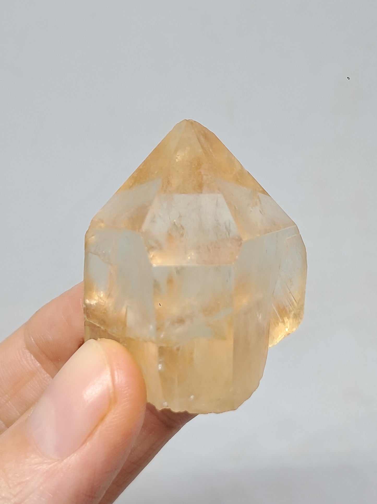Natural Citrine "Kundalini" (Democratic Republic of Congo) Crystal Point | Mineral Specimen #CTN21