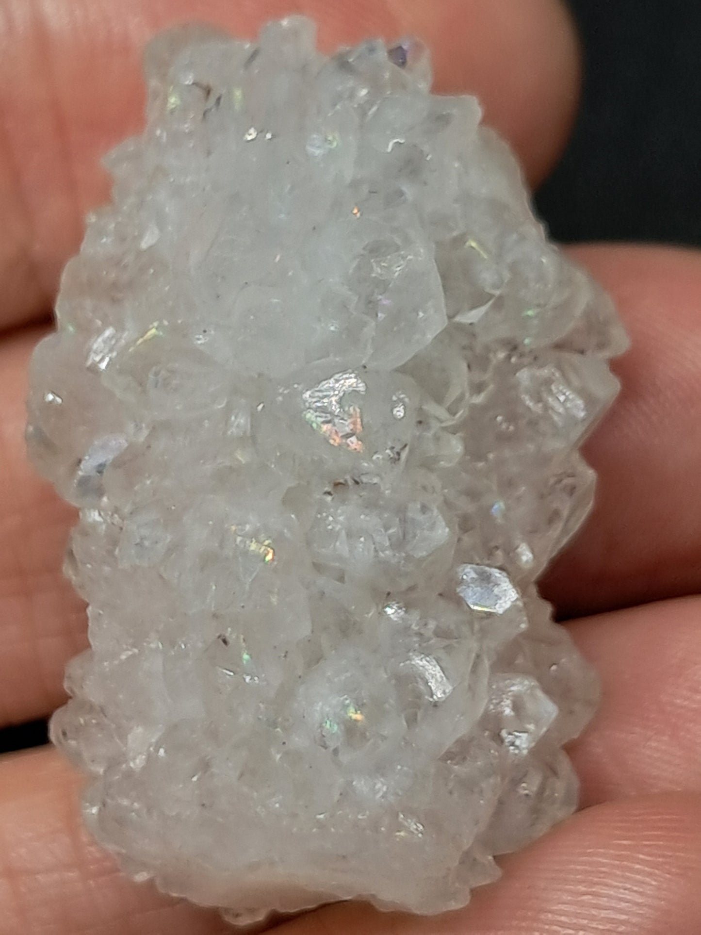 Iris Quartz Stalactite (Anandalite) *high iridiscence* (Non-precious stone) #AQ28