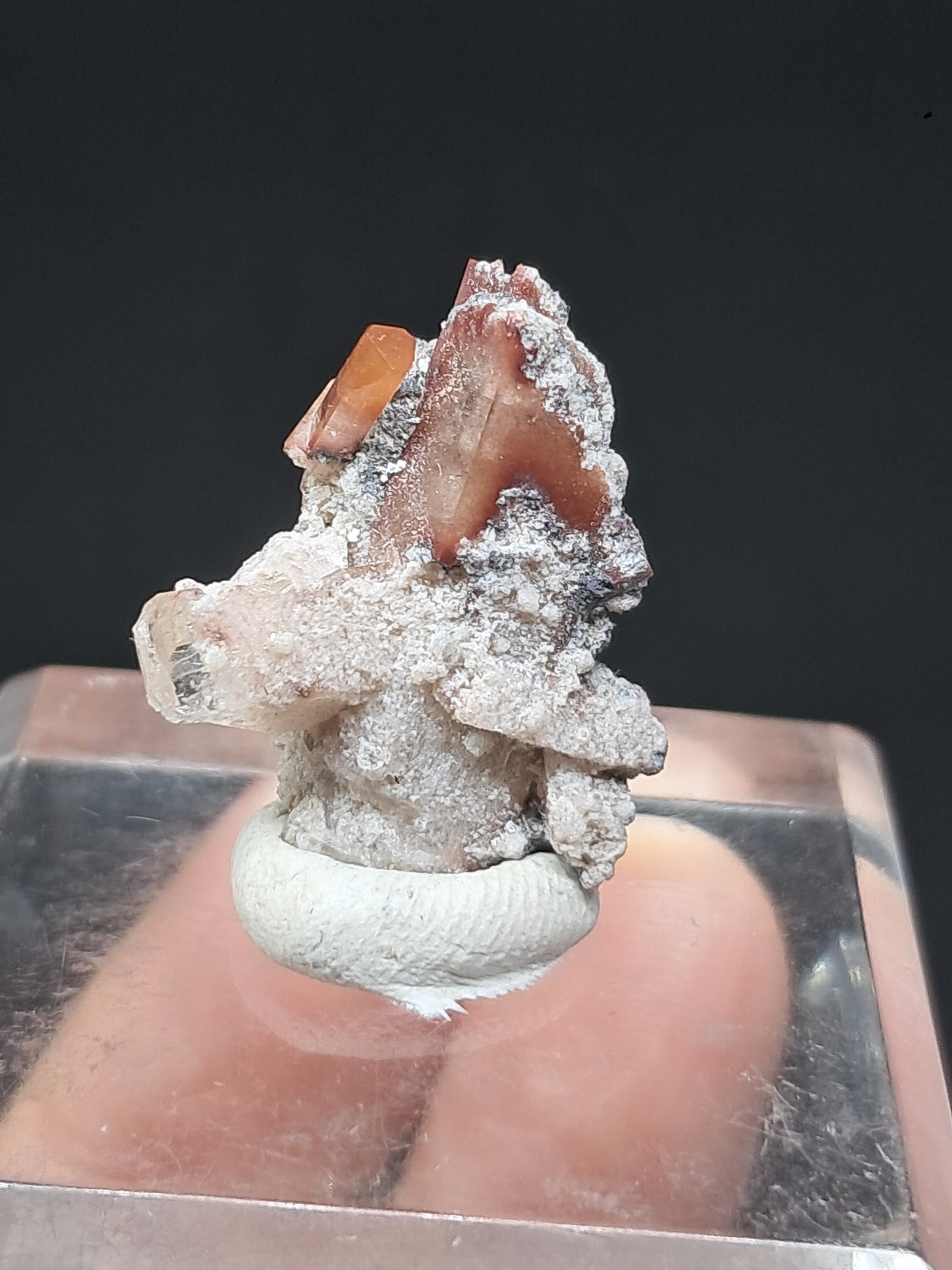 Cristales de topacio natural en matriz (México), piedra preciosa rara | Ejemplar mineral n.° TPZ24