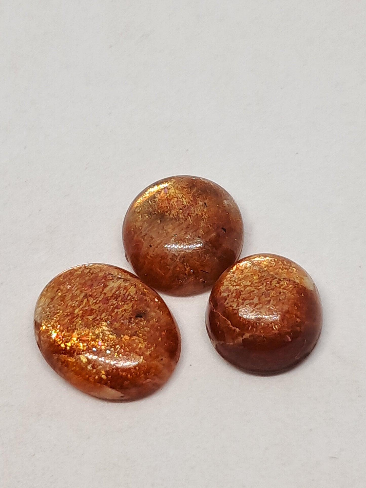 High Grade Sunstone Cabochons (Tamil Nadu) Polished Stones | Natural Crystal #PQ15