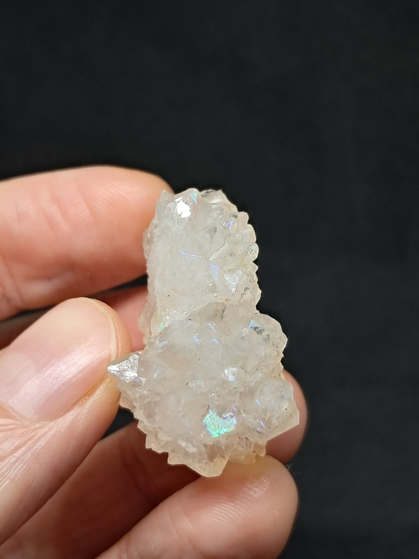 Iris Quartz Stalactite (Anandalite) *high iridiscence* (Non-precious stone) #AQ21