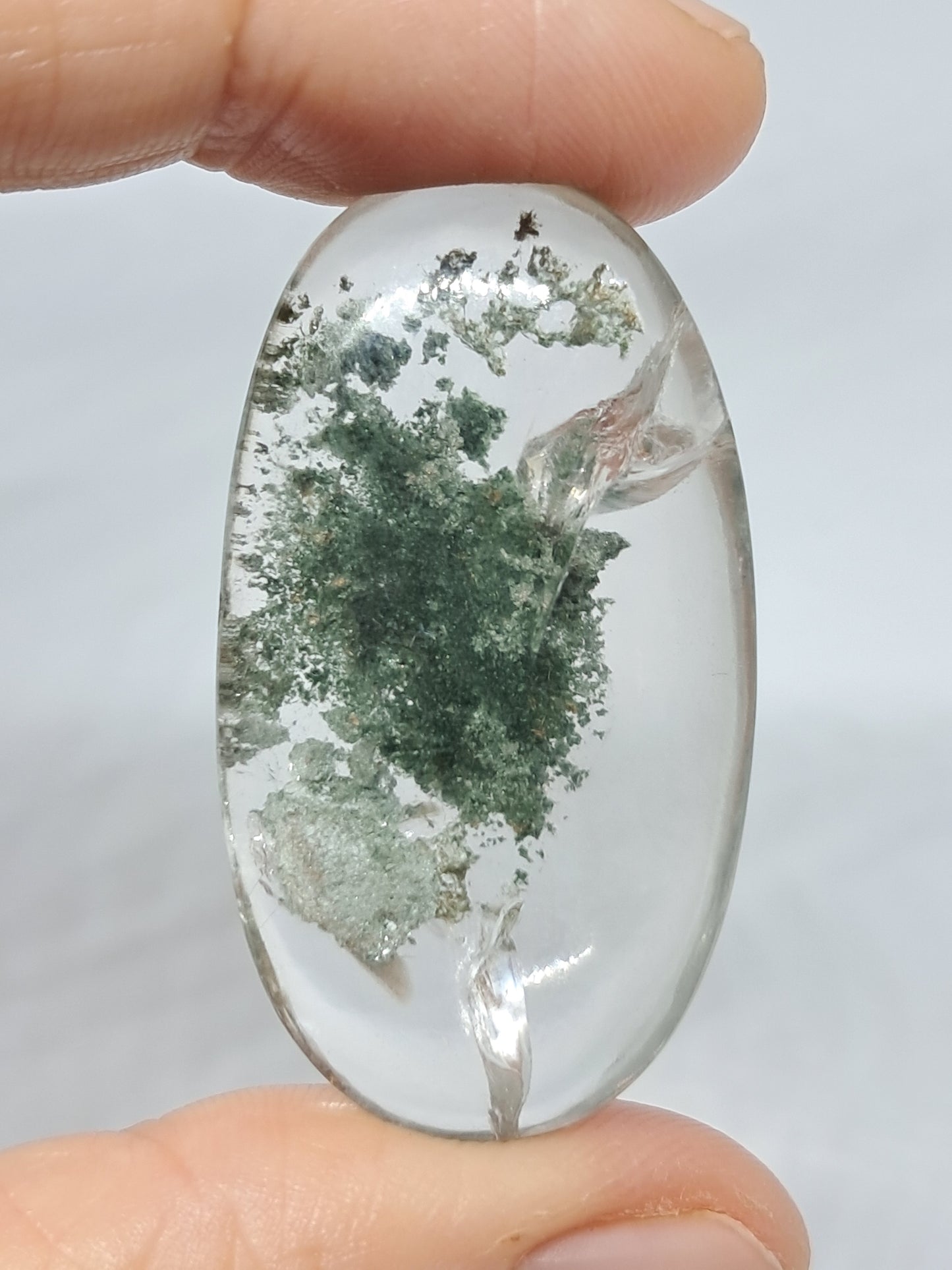 Chlorite Quartz Palmstone | High Quality Polished Stone | Natural Crystal | Mineral Specimen #PQ3