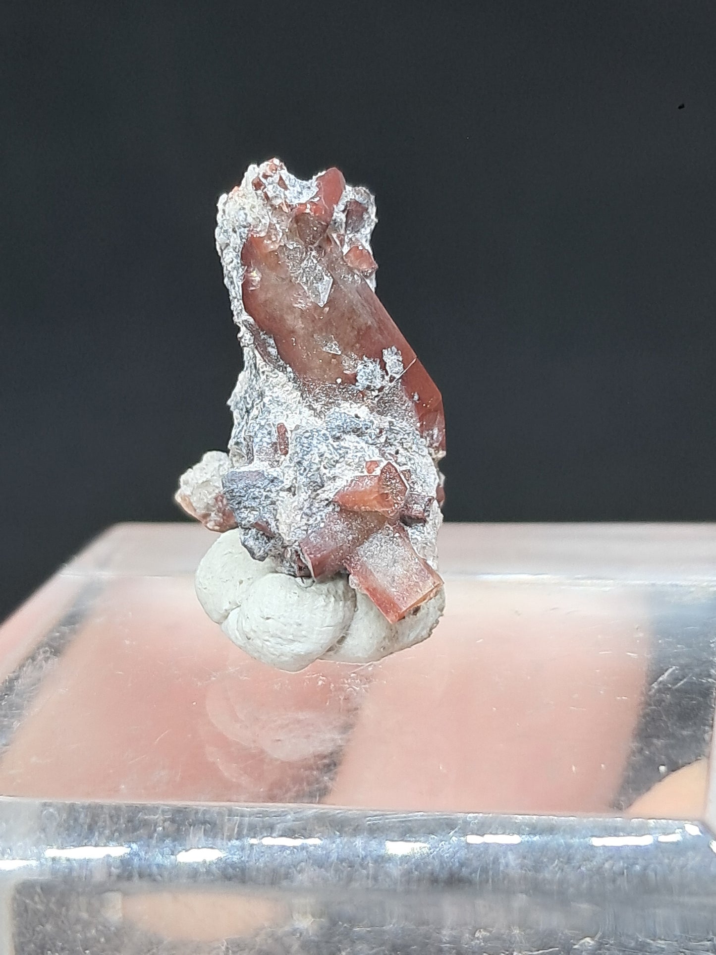Cristales de topacio natural en matriz (México), piedra preciosa rara | Ejemplar mineral n.° TPZ18