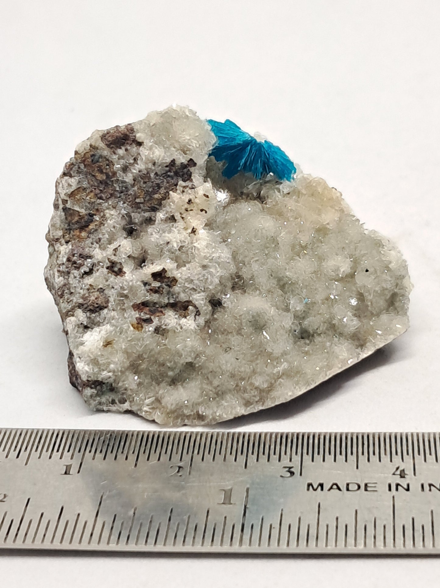 Cavansite on Heulandite Matrix (Wagholi) Rough Stone | Natural Crystal | Rare Mineral Specimen #CV12