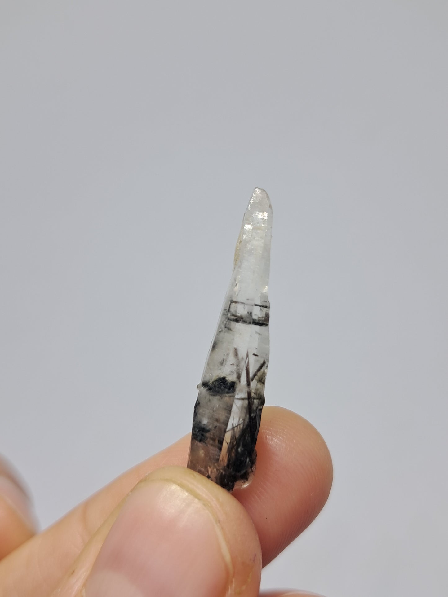Set of 5 Tourmalinated Quartz - natural crystal points #TQ15