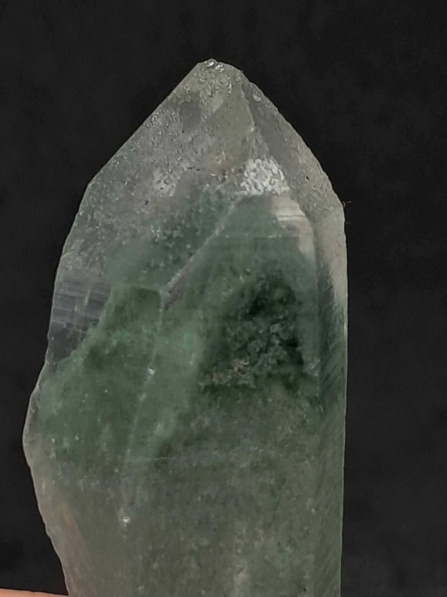 Chlorite Phantom Quartz Point (Himachal Pradesh) Rough Stone | Natural Crystal | Mineral Specimen #CQ4
