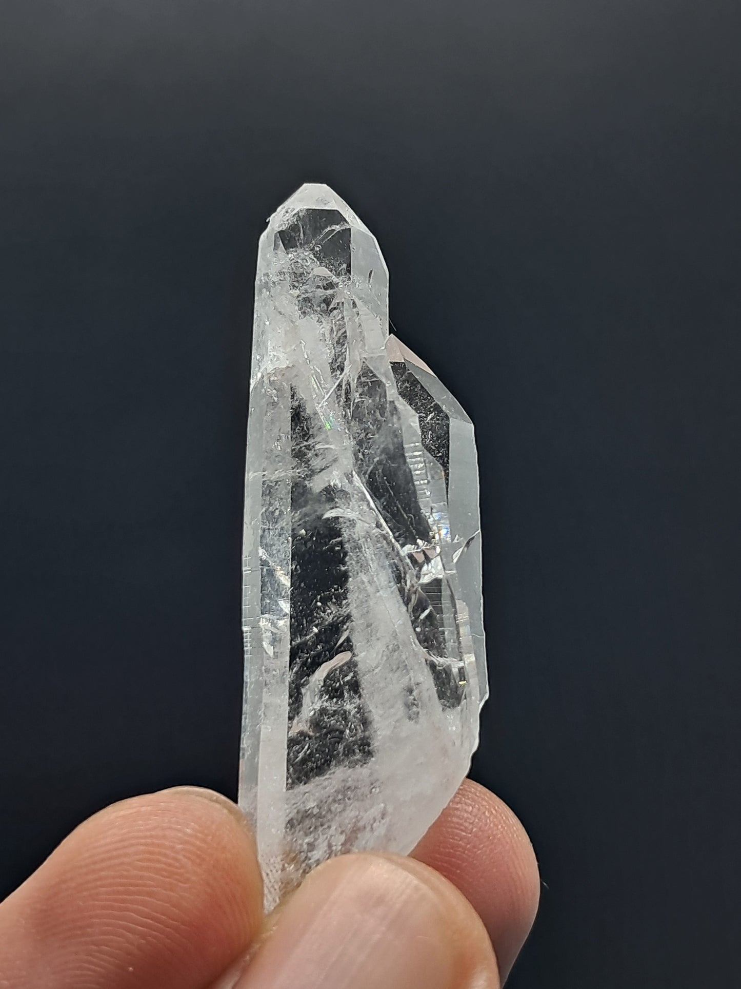 Punta Natural de Cuarzo Claro de la Formación Faden (Santander, Colombia) | Ejemplar Mineral n.° COQ11