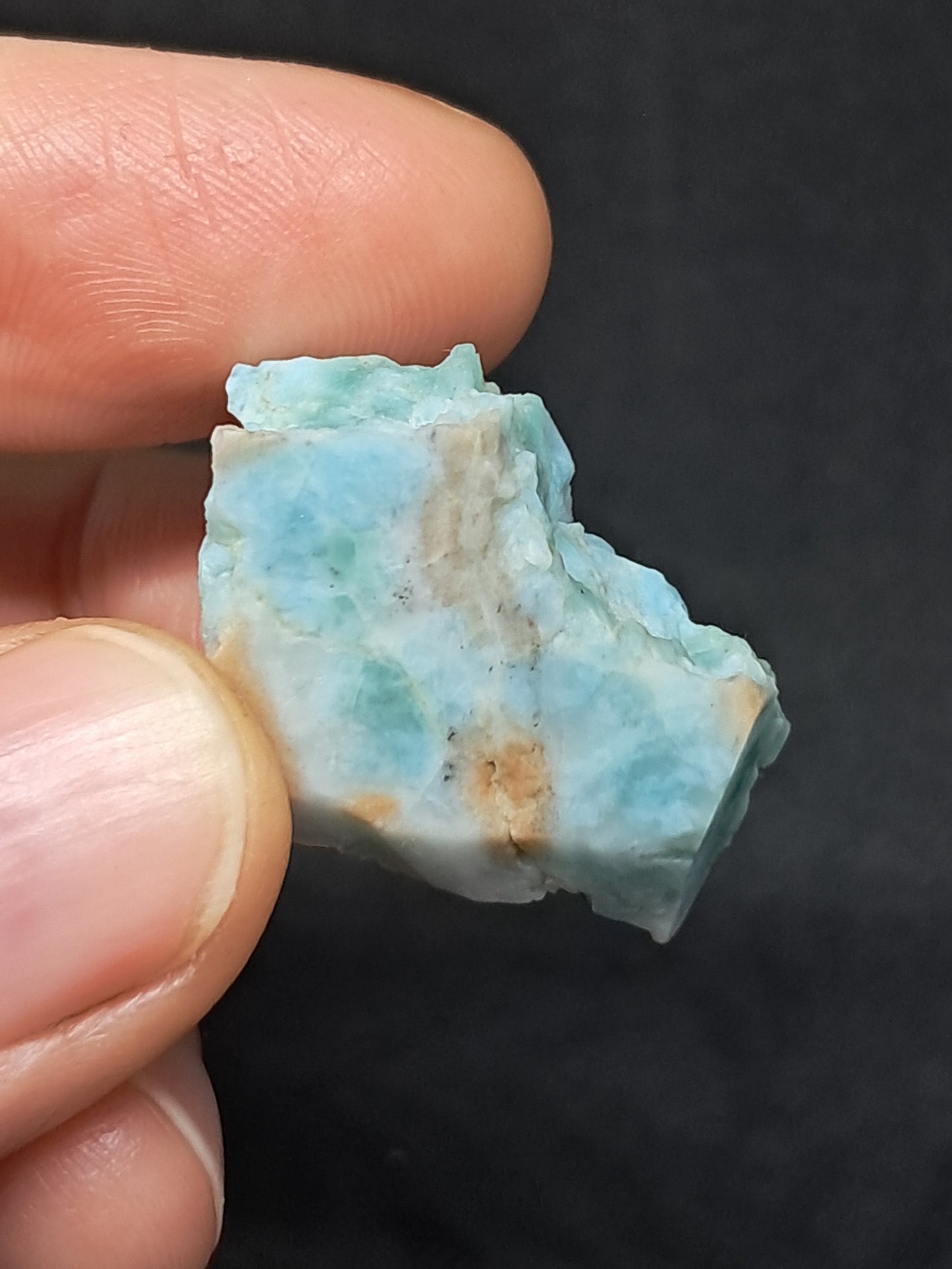 Larimar Raw Slice (Non-precious Natural Stone) #LM12