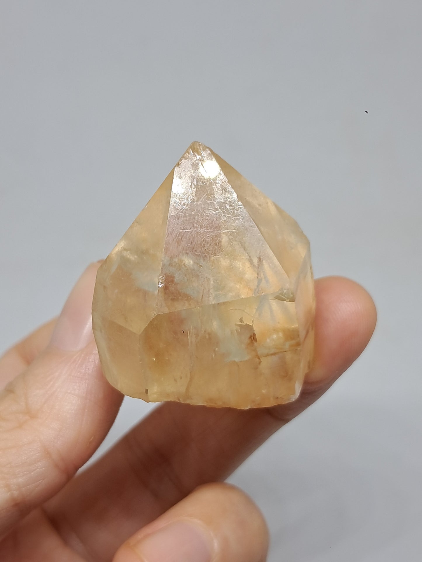 Natural Citrine "Kundalini" (Democratic Republic of Congo) Crystal Point | Mineral Specimen #CTN21