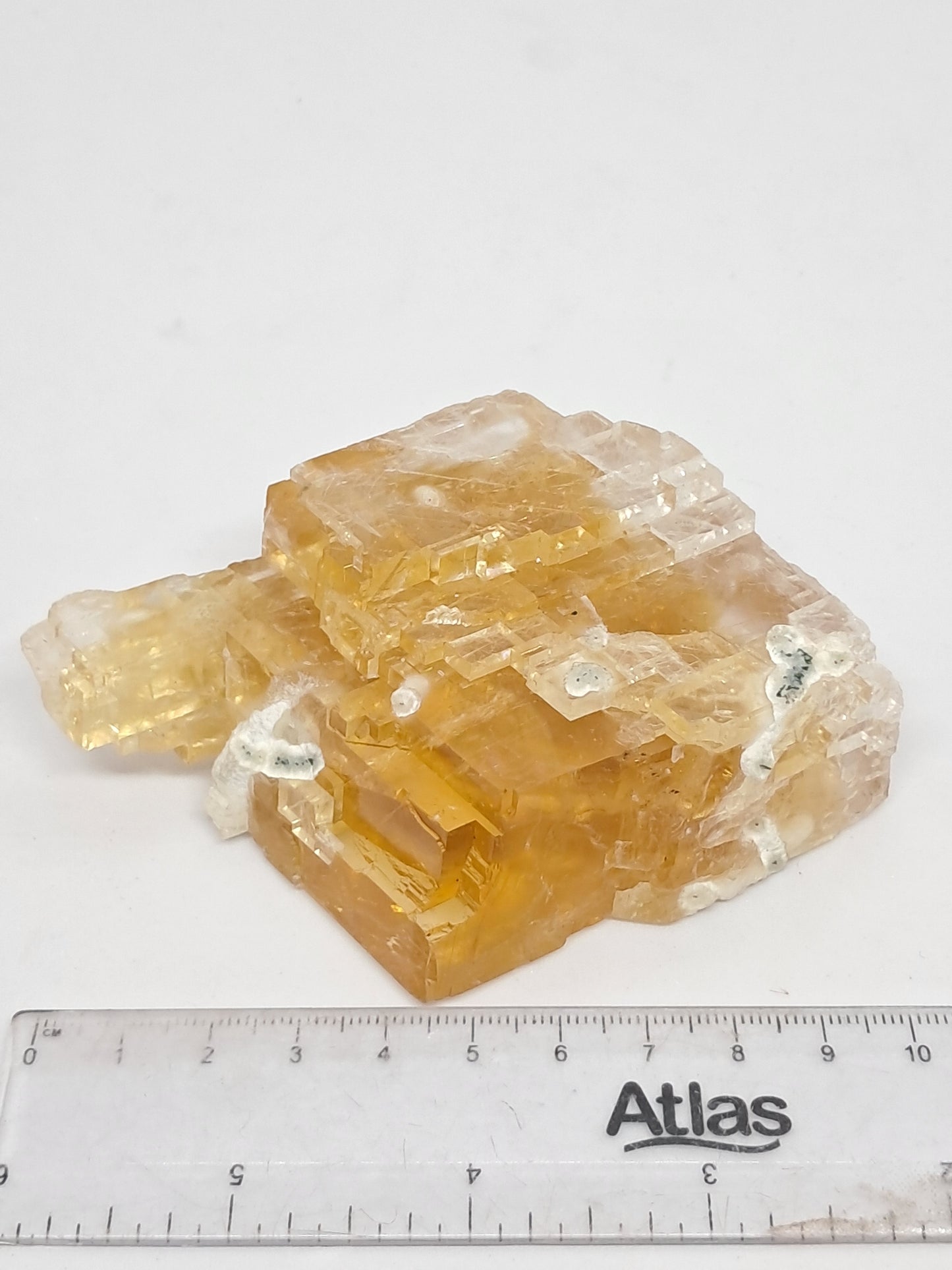 Honey Calcite w/ Okenite (India) Rough Crystal | Natural Stone | Mineral Specimen #CA15