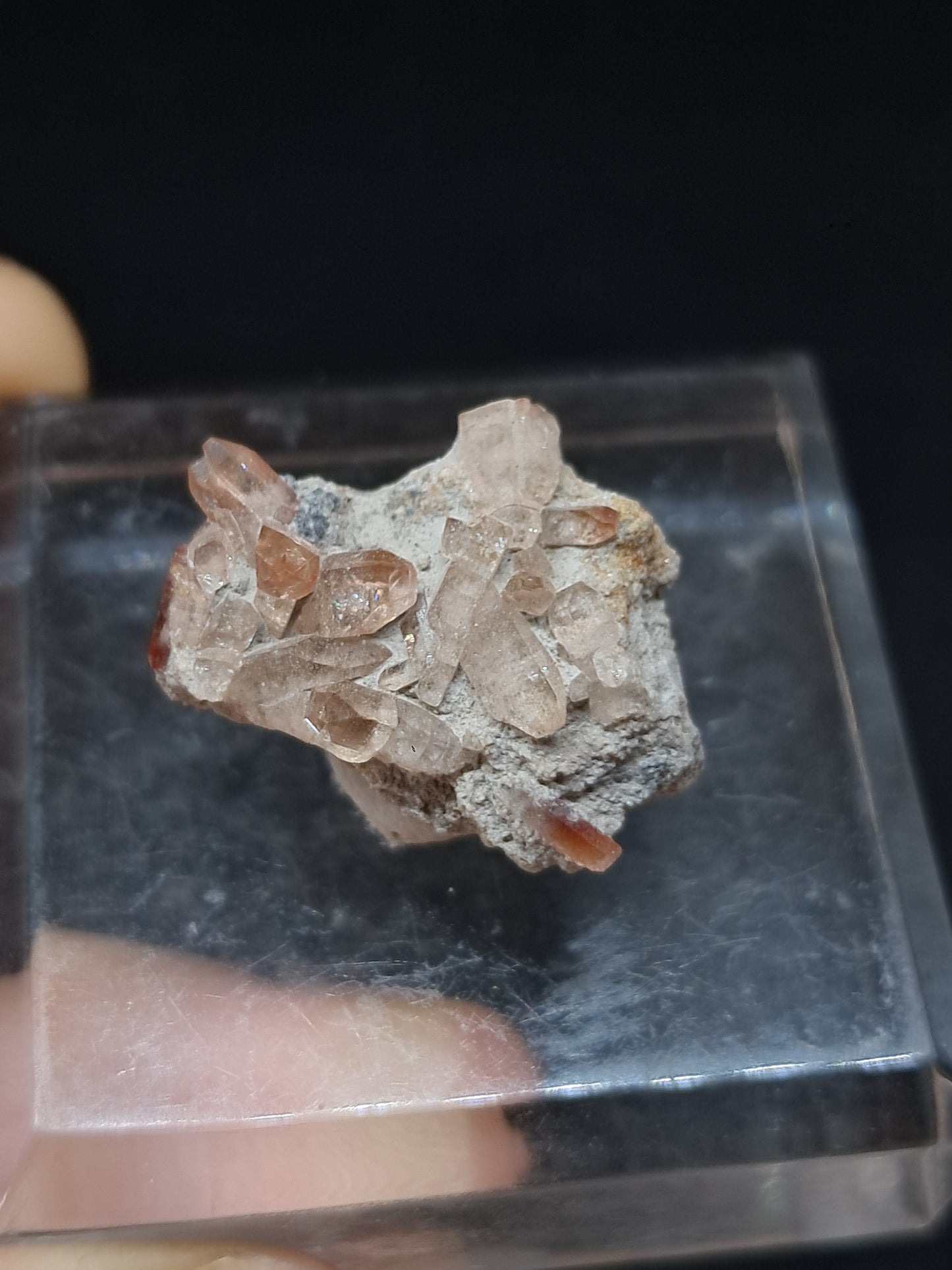 Cristales de topacio natural en matriz (México), piedra preciosa rara | Ejemplar mineral n.° TPZ15