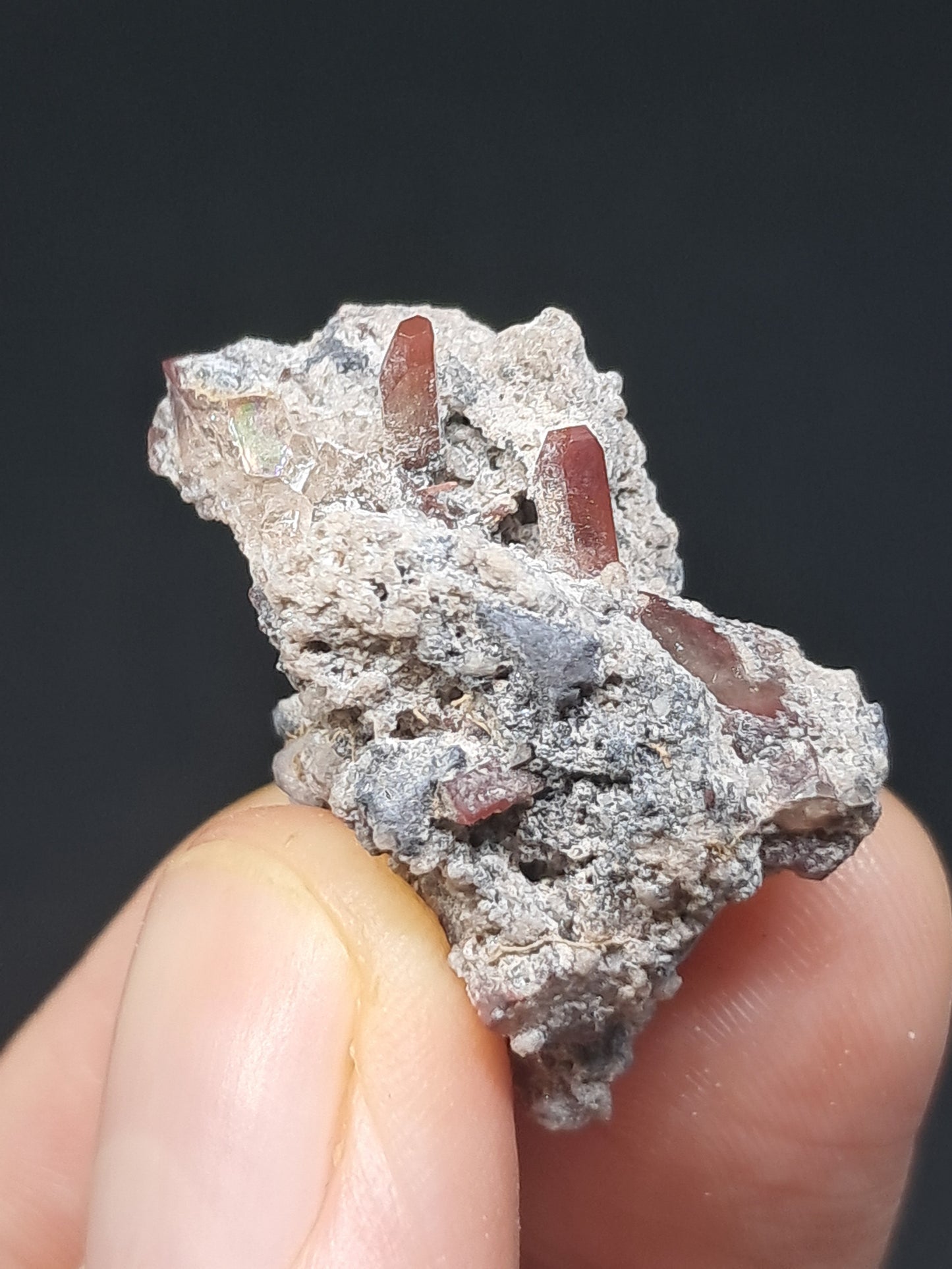 Cristales de topacio natural en matriz (México), piedra preciosa rara | Ejemplar mineral n.° TPZ21