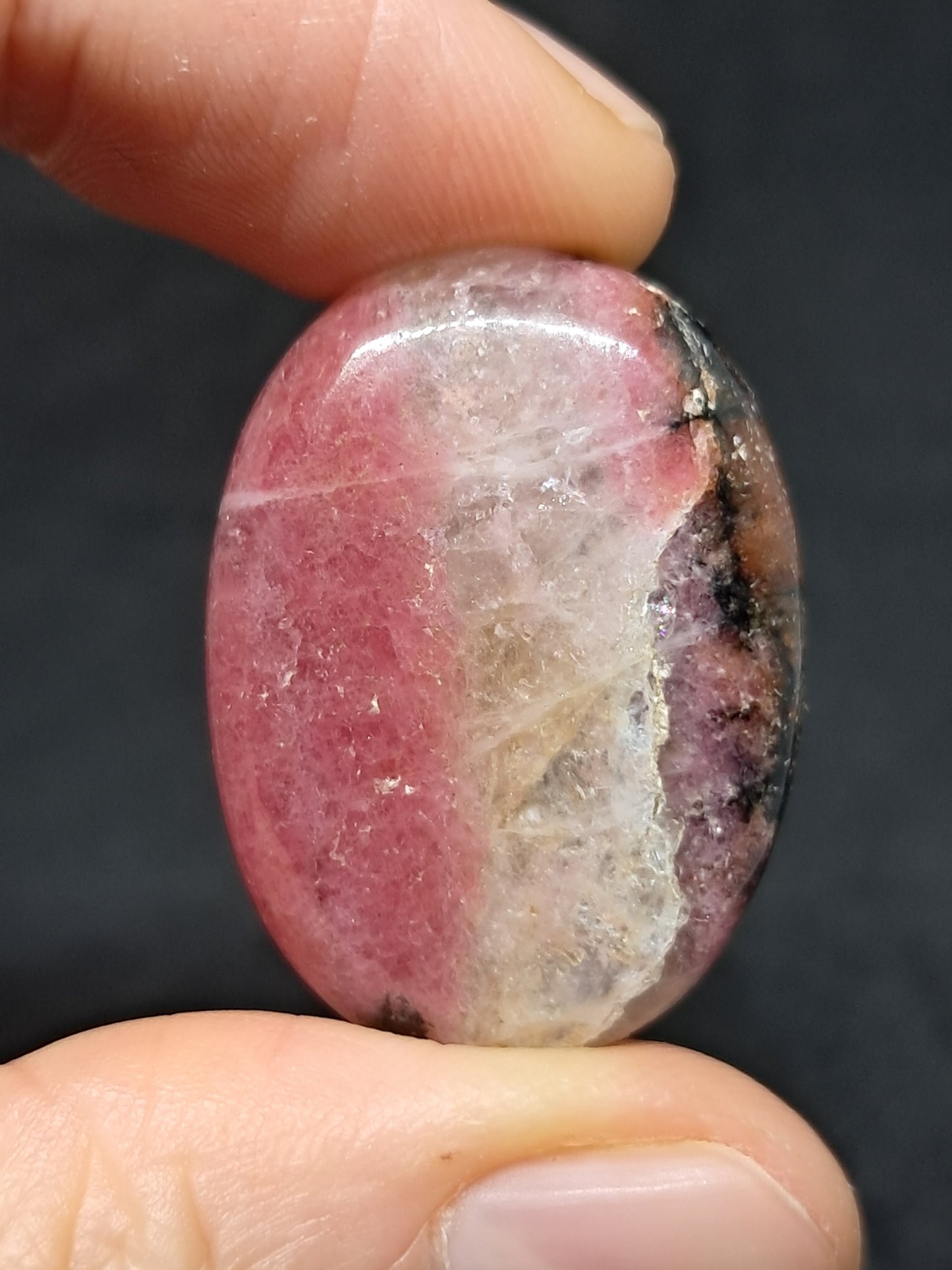 Rhodonite Cabochon | Natural Polished Stone #PQ10