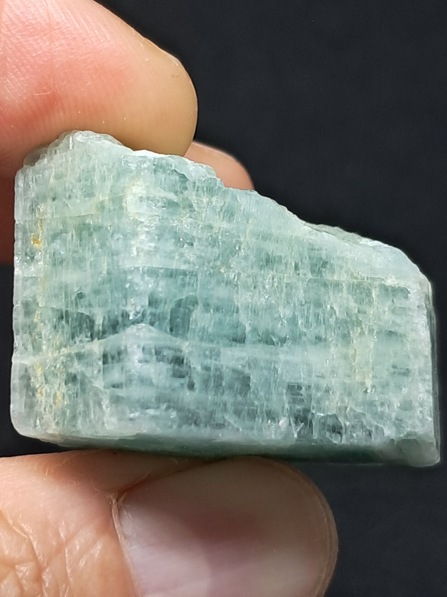 Aquamarine (Andhra Pradesh) Rough Hexagonal Crystal | Mineral Specimen #AQM8