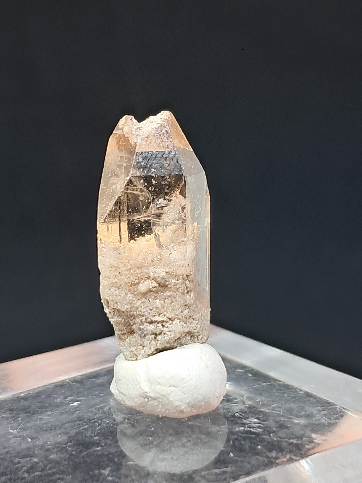 Cristal de topacio natural (México), piedra preciosa rara | Ejemplar mineral n.° TPZ2