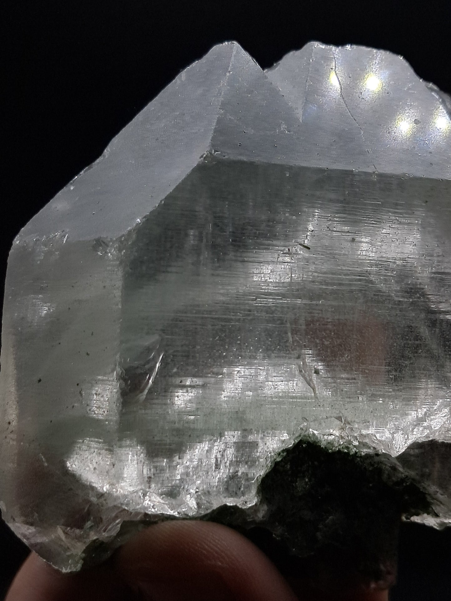 Phantom Quartz with Chlorite and Rutile inclusion (Non-precious Natural Stone) #CH32