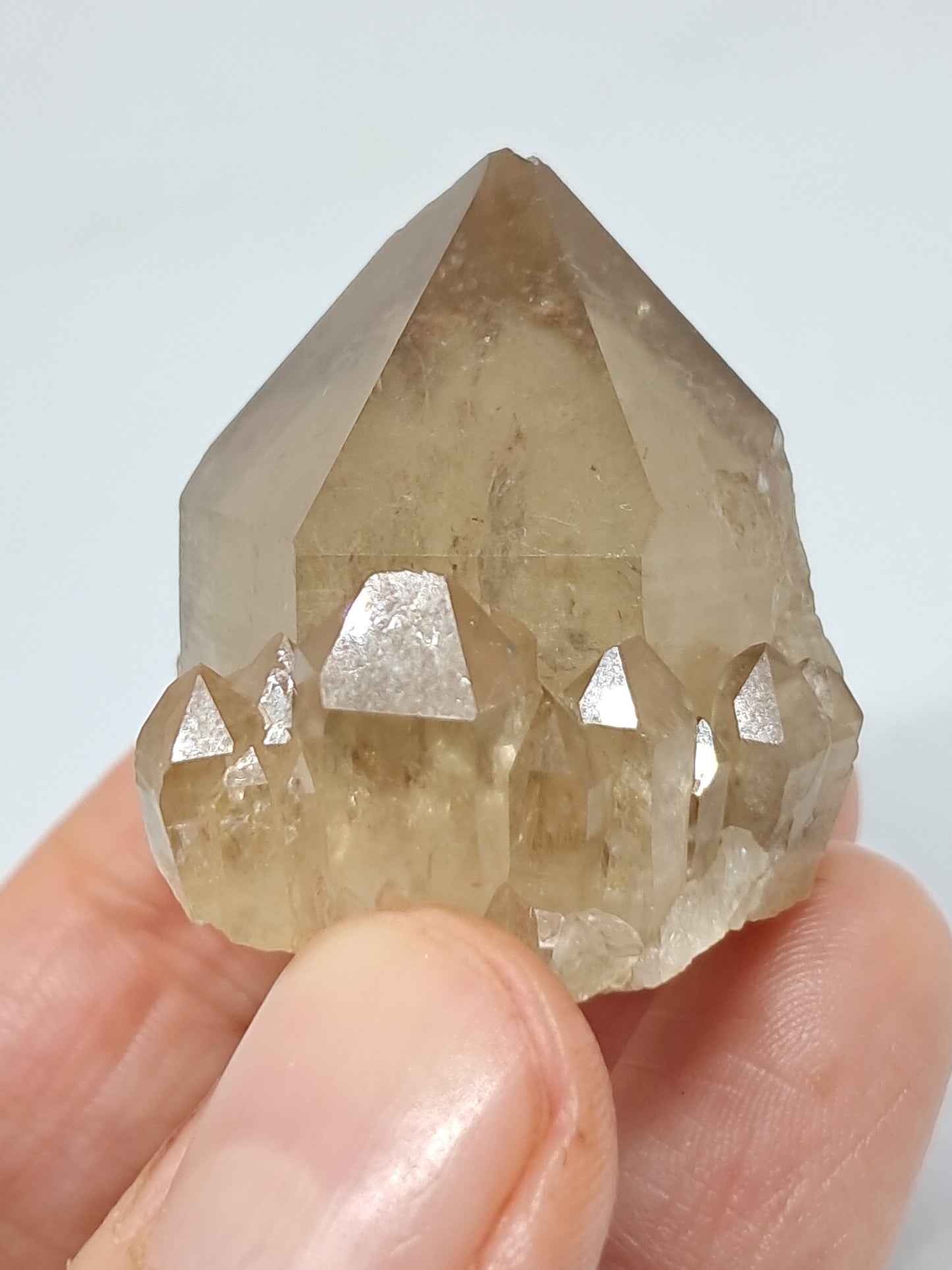 Natural Citrine "Kundalini" with Phantom (Democratic Republic of Congo) Crystal Point | Mineral Specimen #CTN10