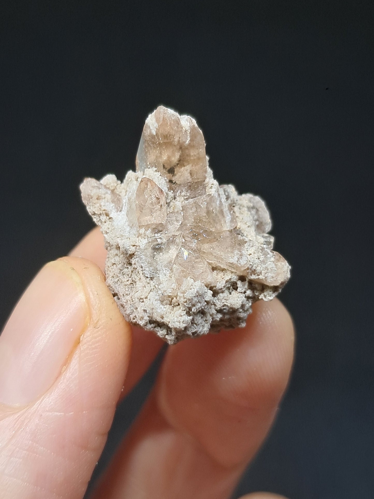 Cristales de topacio natural en matriz (México), piedra preciosa rara | Ejemplar mineral n.° TPZ27