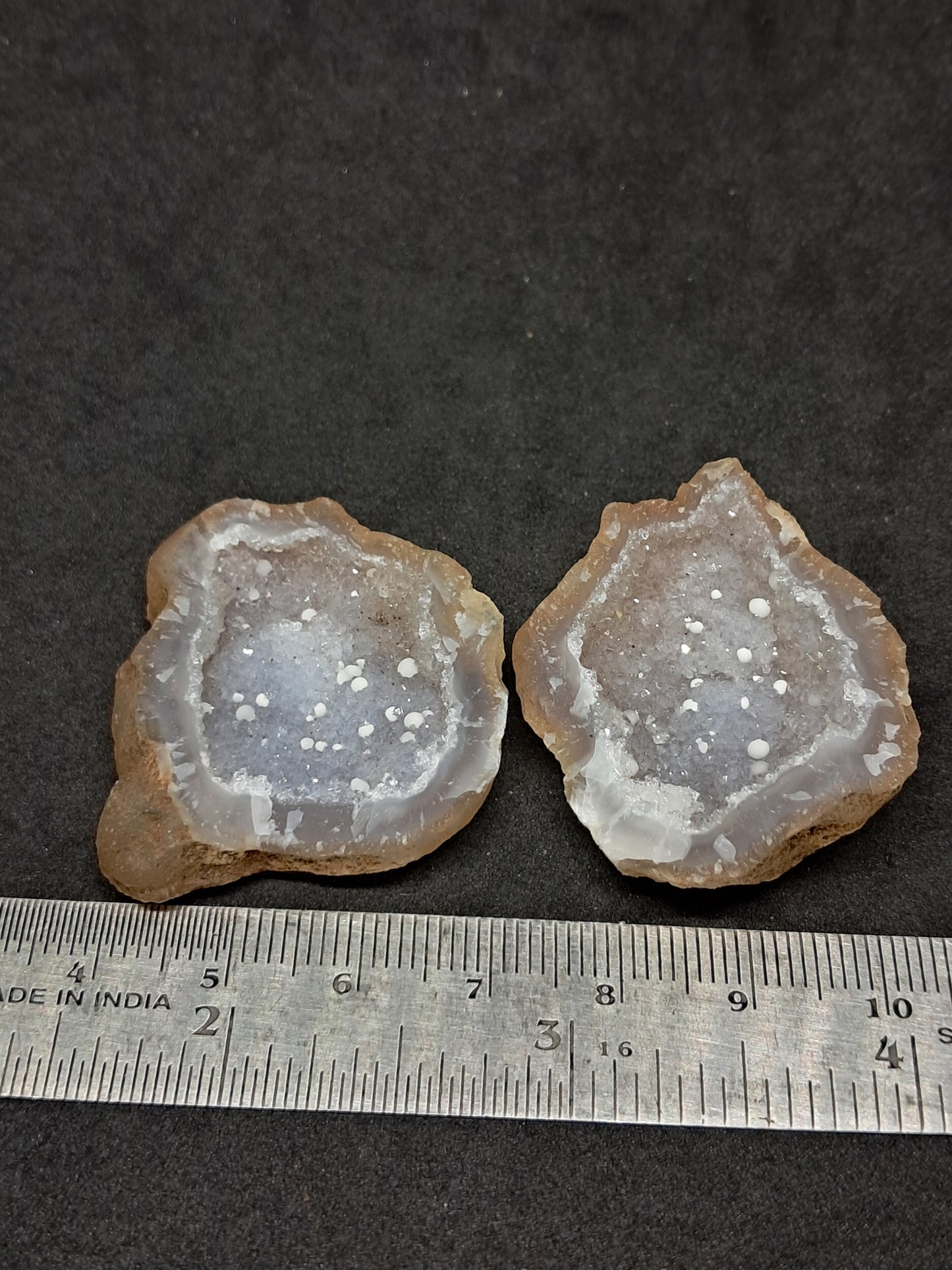 Quartz Geode w/ White Fluorite Balls (Ajanta) Rough Stone | Natural Crystal #GD25