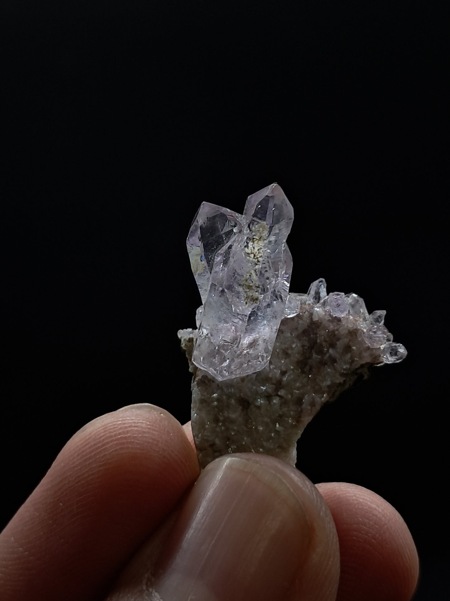 Karur Amethyst Scepters on Mica (Non-precious Natural Stone) #KA57