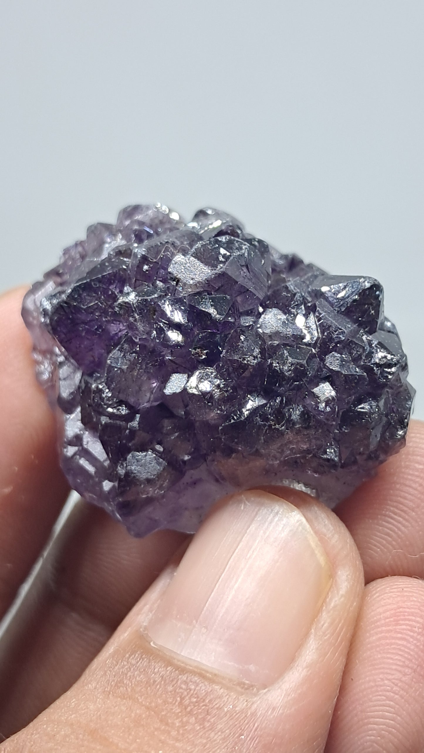 Deep Purple Elestial Amethyst | Hematite Goethite Rutile Inclusions | Natural Crystal | Mineral Specimen #KA200