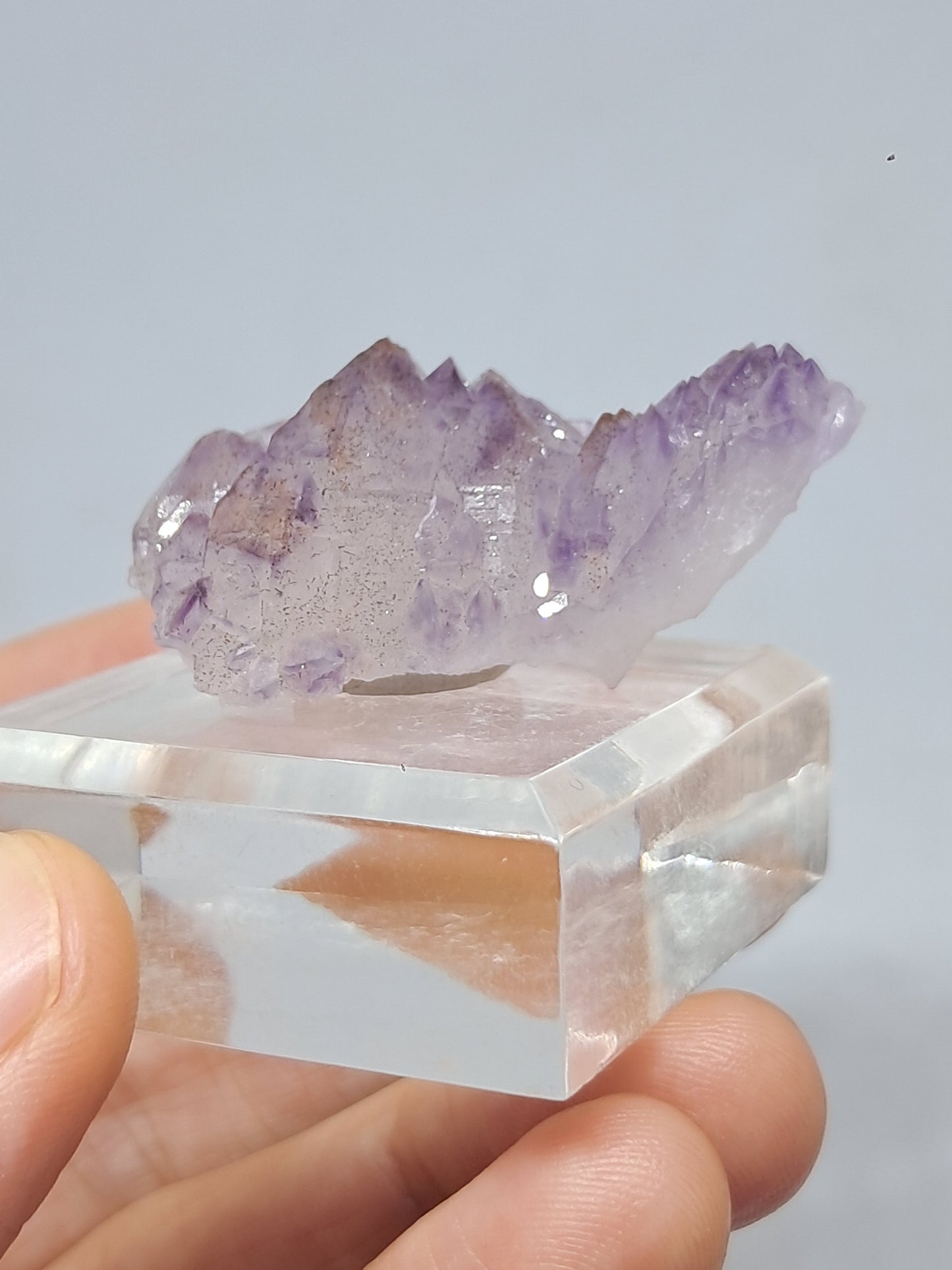 Amatista "Super Siete" (Karur) Cúmulo de Cristales Elestiales | Piedra Natural | Ejemplar Mineral n.° KA96