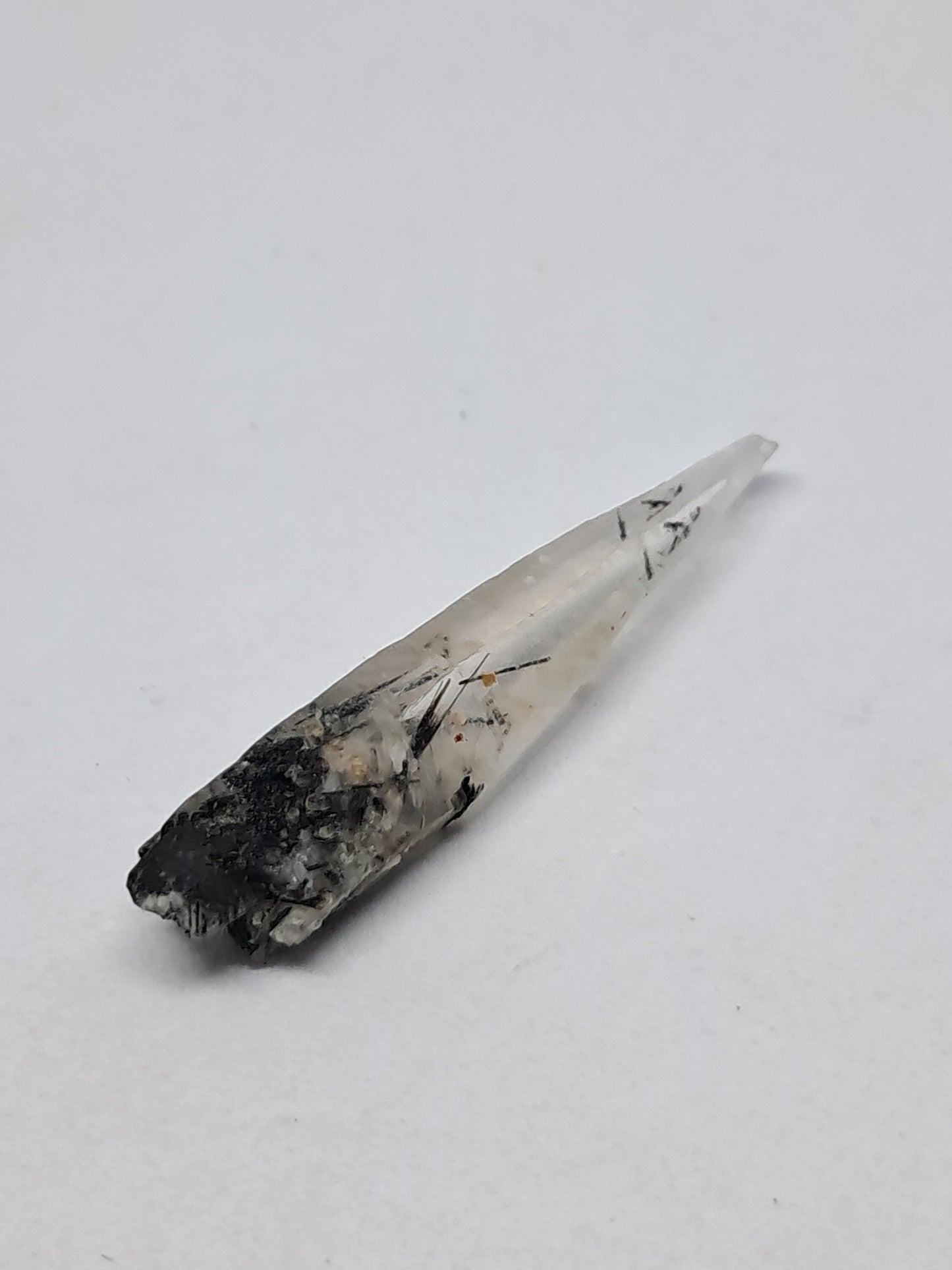 Tourmalinated Quartz Natural Crystal Point (Karur) Rough Stone | Mineral Specimen #TQ7