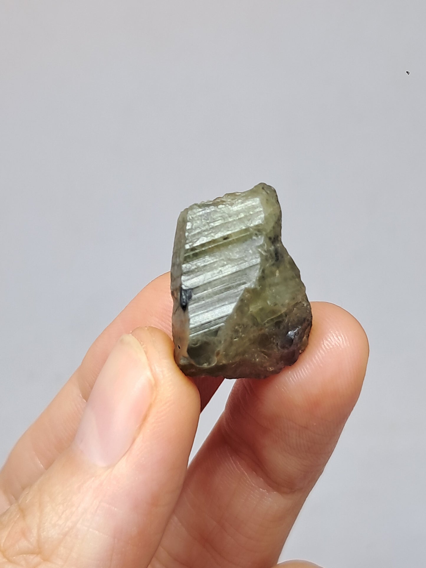 Natural Green Pink Sapphire Crystal (Karur) Rough Stone | Bicolor | Mineral Specimen #SP33