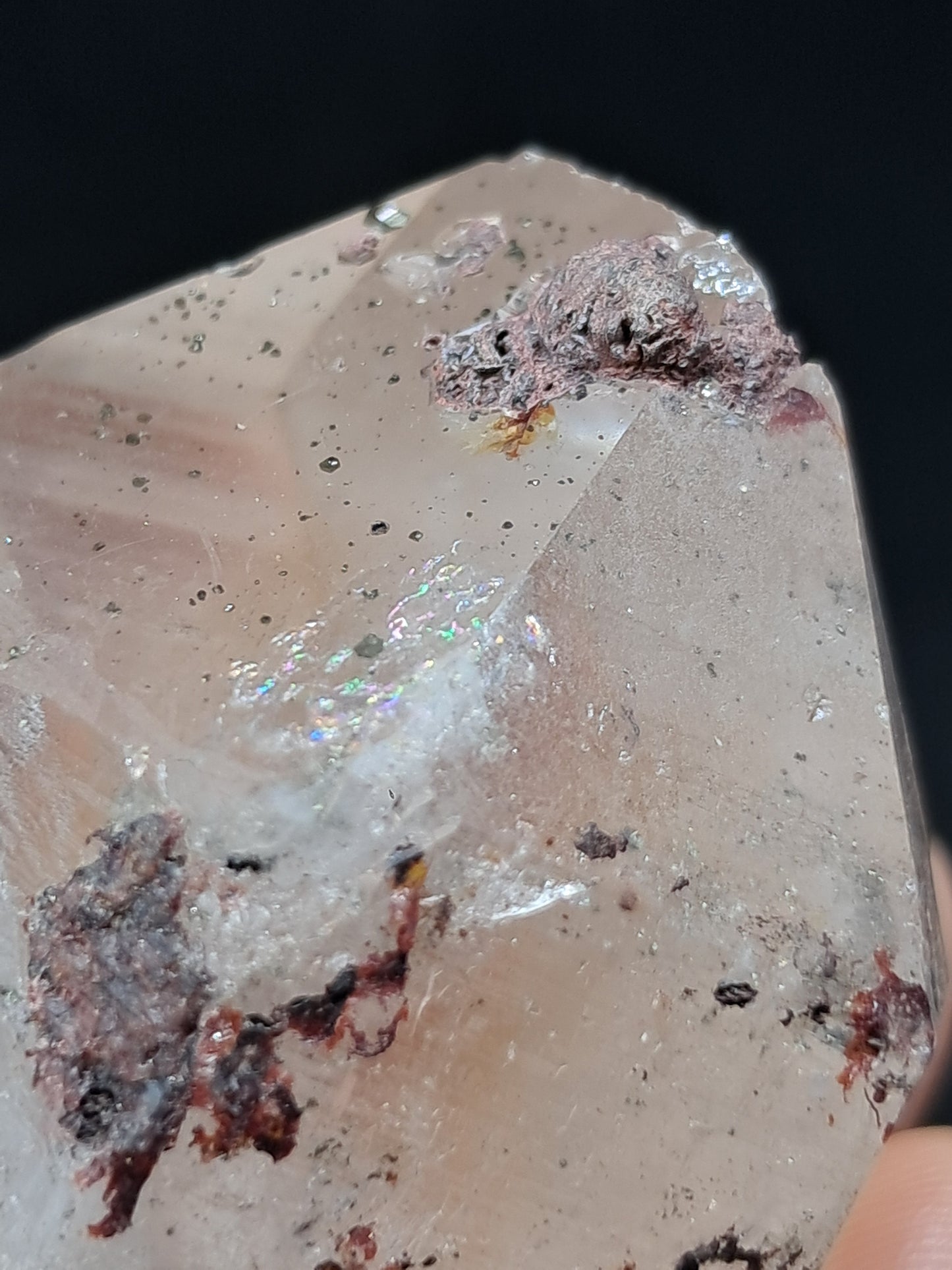 Himalayan Quartz Crystal Point with Pyrite Inclusions | Natural Stone | Mineral Specimen #CH52