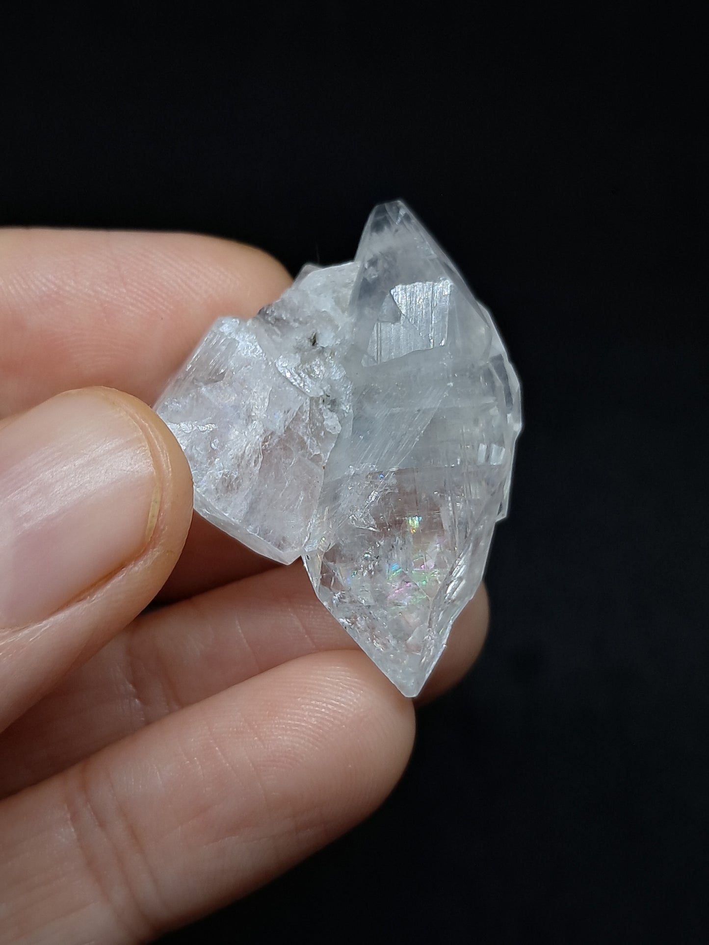 Clear Apophyllite Biterminated Point (Ajanta) Natural Crystal | Mineral Specimen #AP55