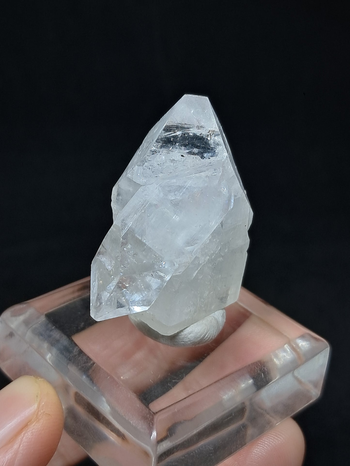 Clear Apophyllite Twinned Crystal (Ajanta) Natural Point | Mineral Specimen #AP58