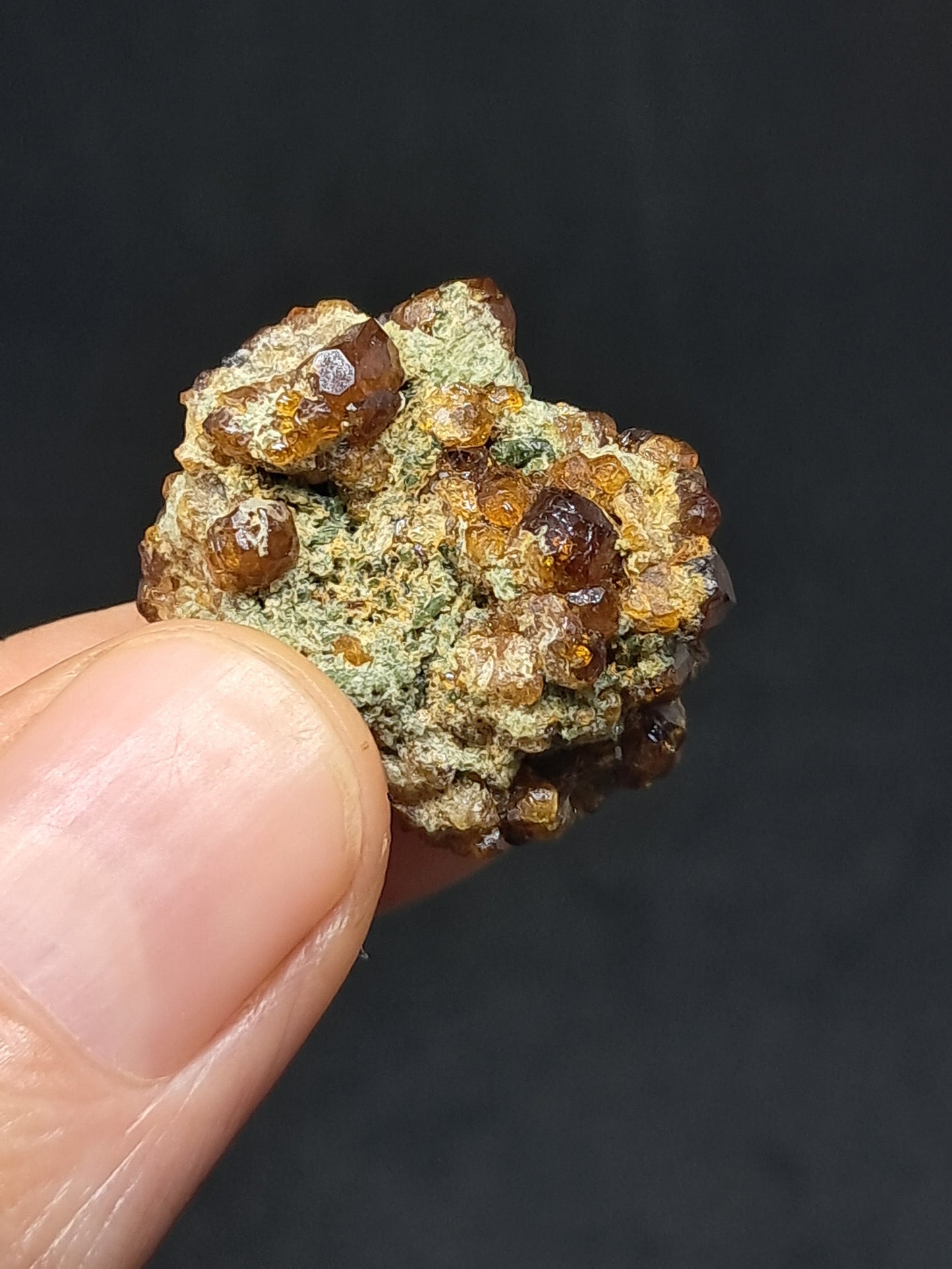 Orange / Brown Garnet Cluster (Mexico) #GR6