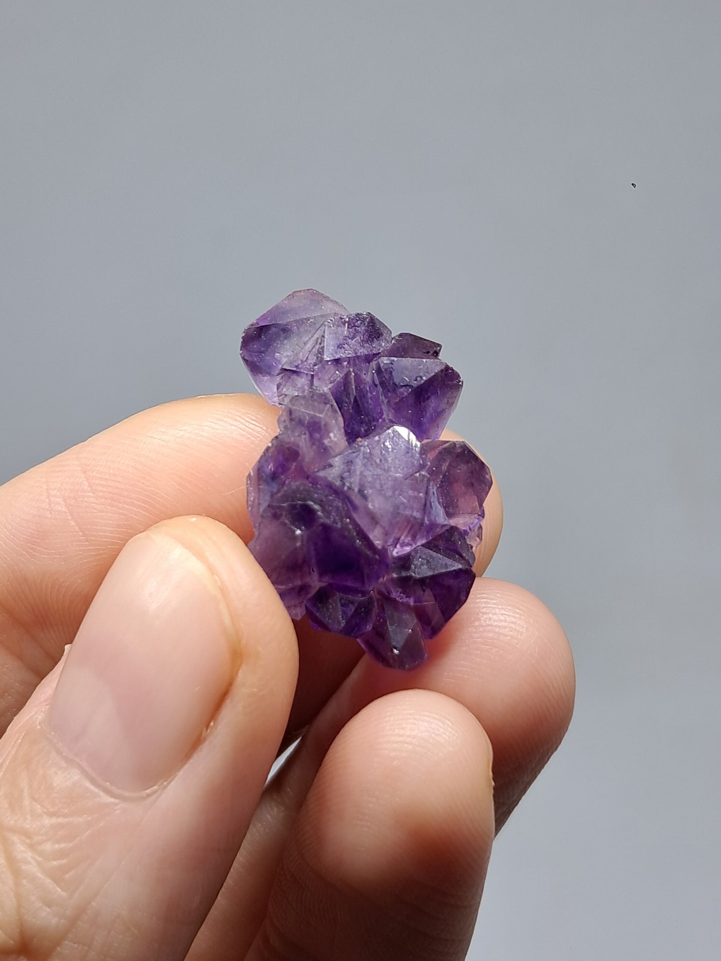 Set of 3 Elestial Amethyst from Karur w/ "Super Seven" Inclusions | Natural Crystals | Mineral Specimen #KA168