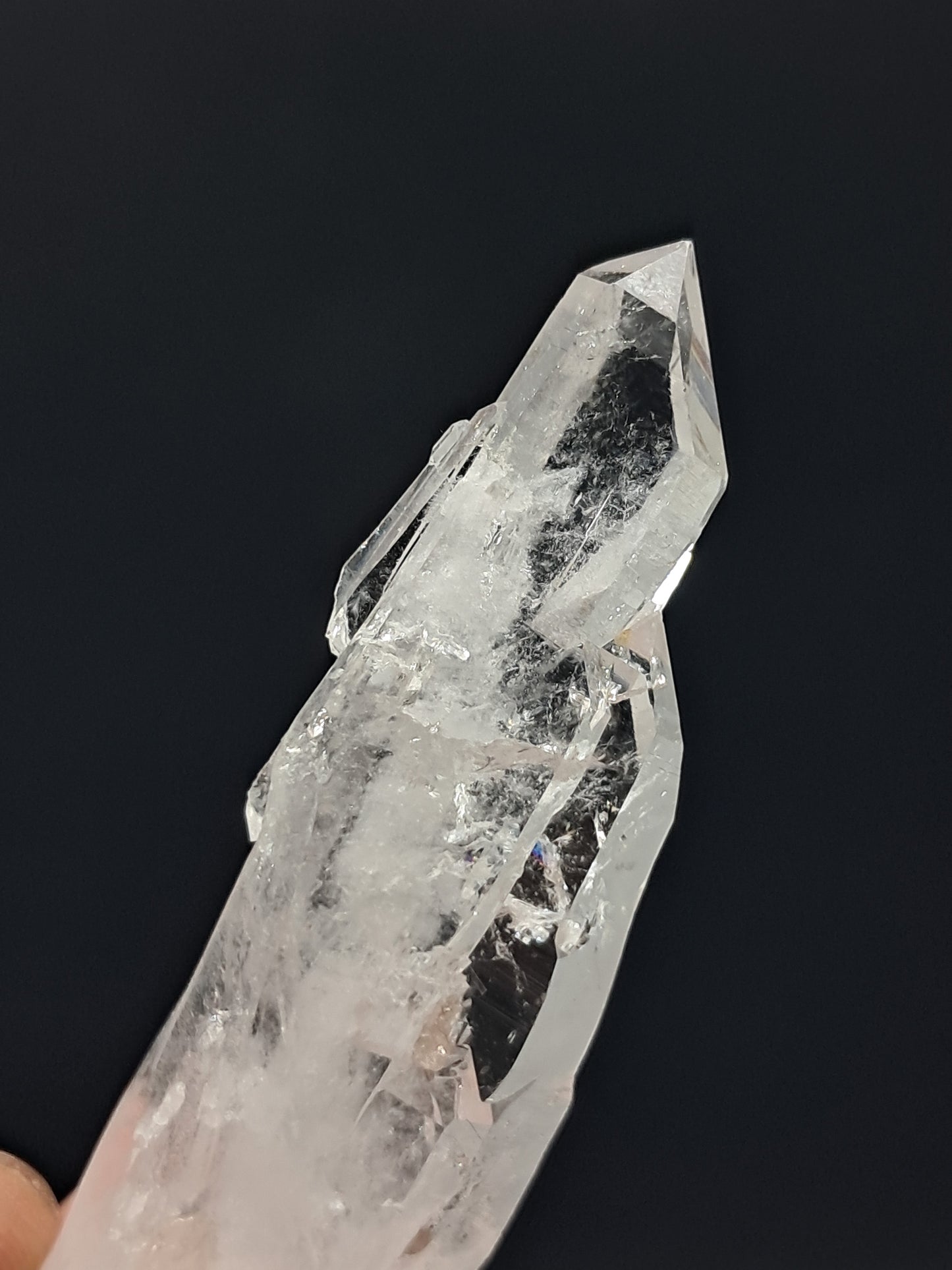 Punta Natural de Cuarzo Claro de la Formación Faden (Santander, Colombia) | Ejemplar Mineral n.° COQ7