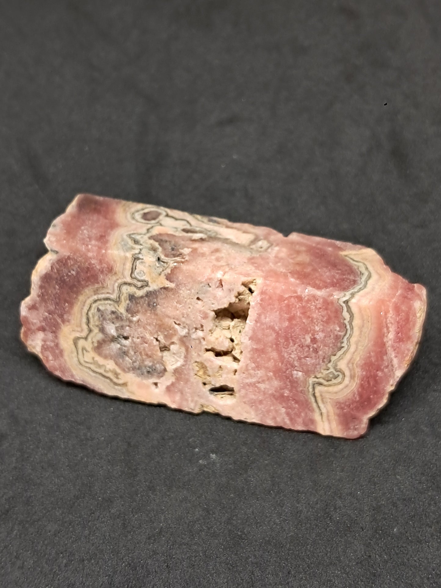 Rhodocrosite Rough Sliced (Argentina) Natural Stone | Rare Mineral #RHD5