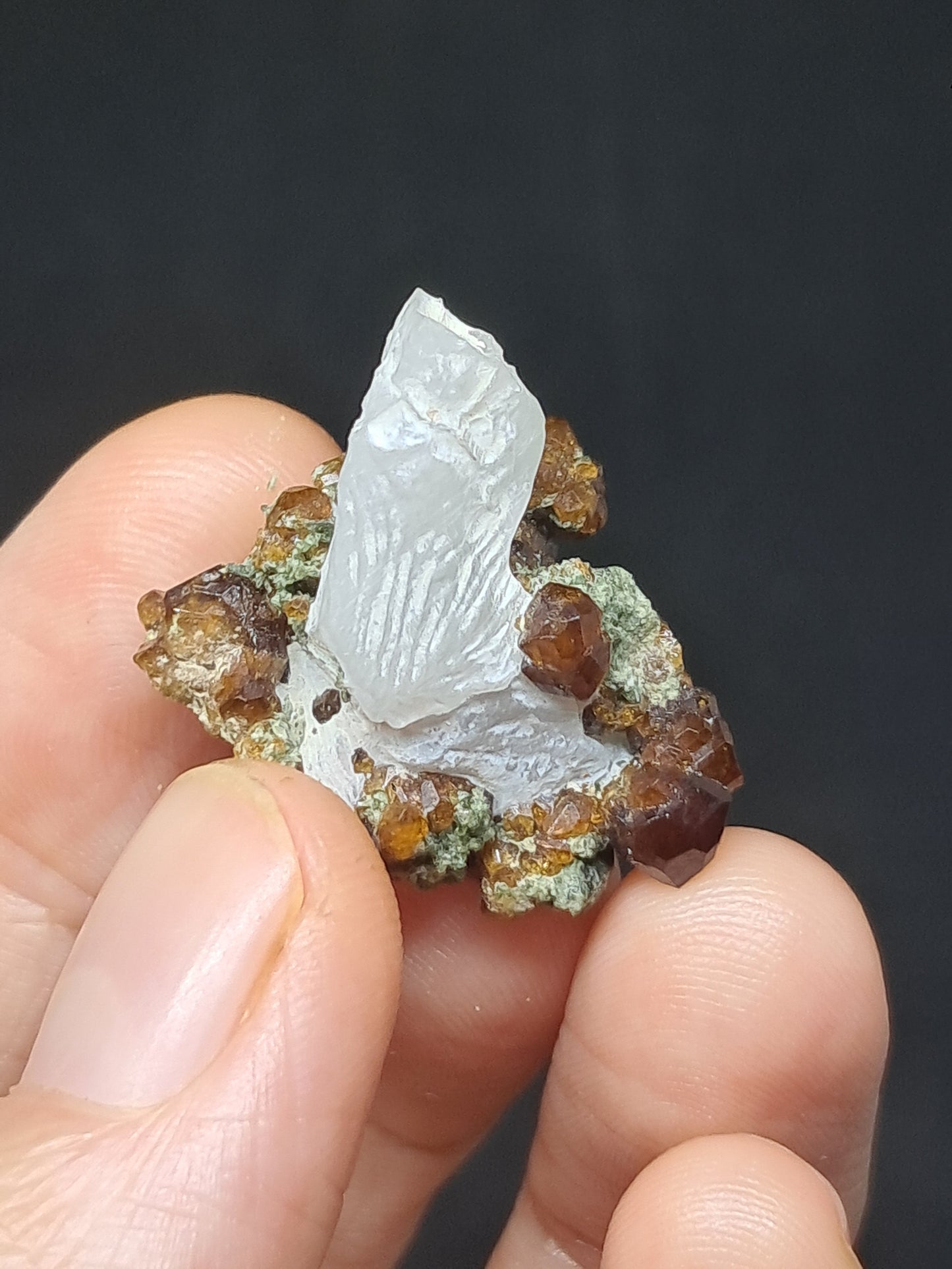 Granate Marrón con Calcita (México) | Cristal en Bruto | Ejemplar Mineral #GR5