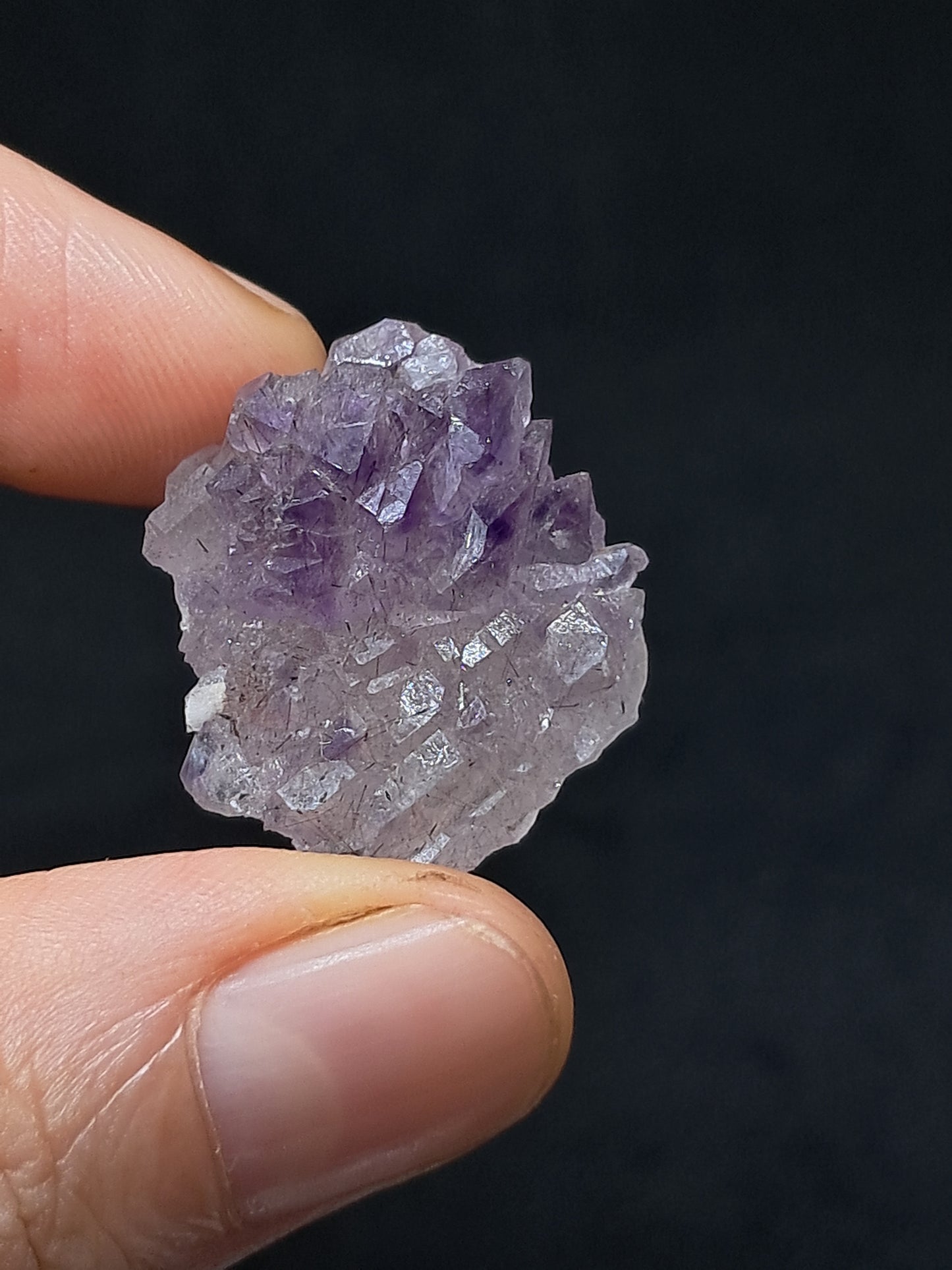 Cúmulo de cetro de amatista Super Seven (Karur) | Cristal en bruto | Piedra natural | Ejemplar mineral n.° KA130