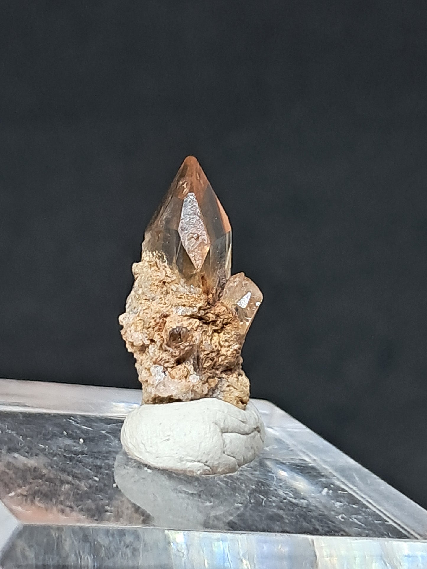 Cristal de topacio natural (México), piedra preciosa rara | Ejemplar mineral n.° TPZ3