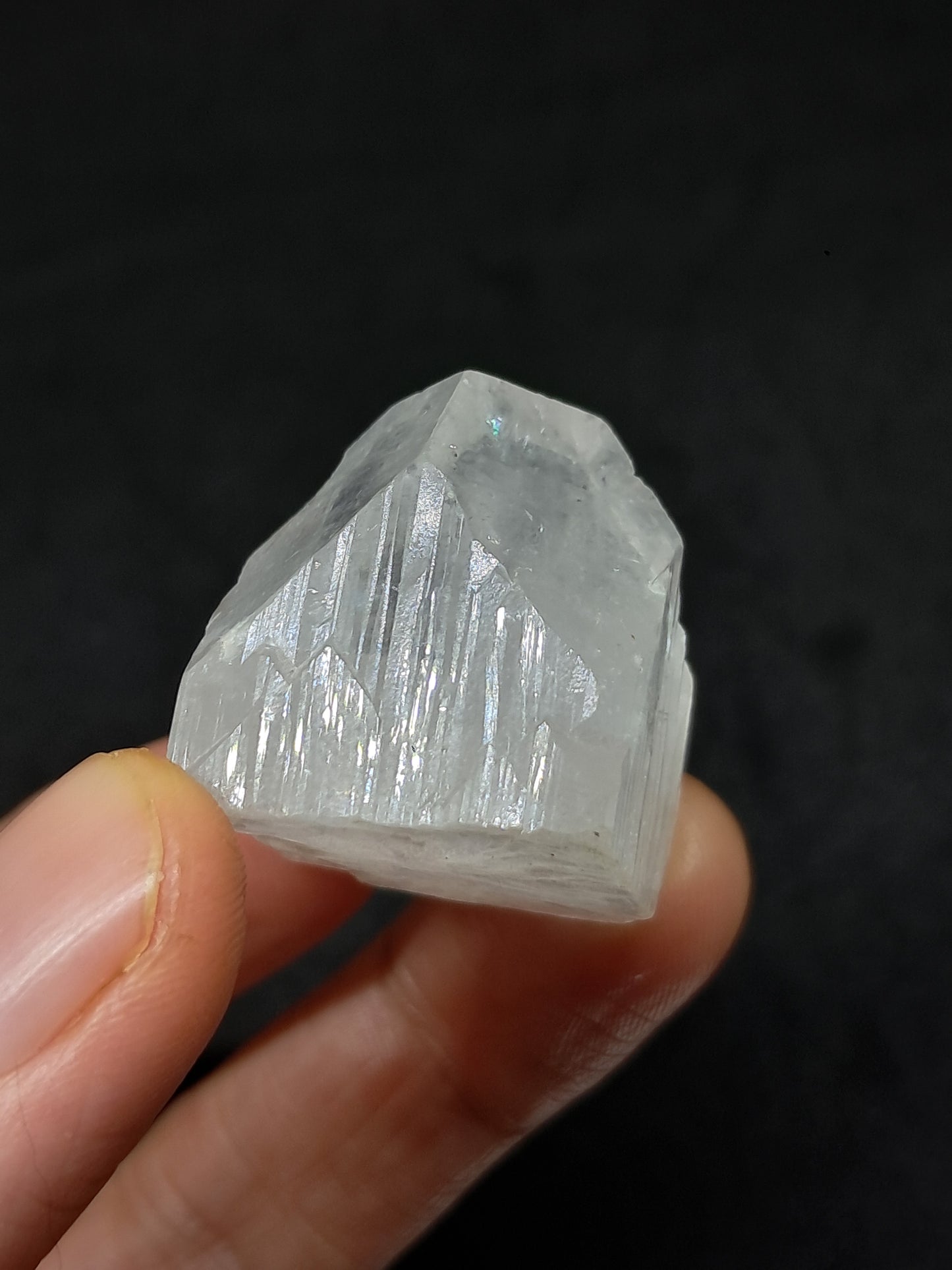 Clear Apophyllite Twinned Crystal (Ajanta) Natural Point | Mineral Specimen #AP57