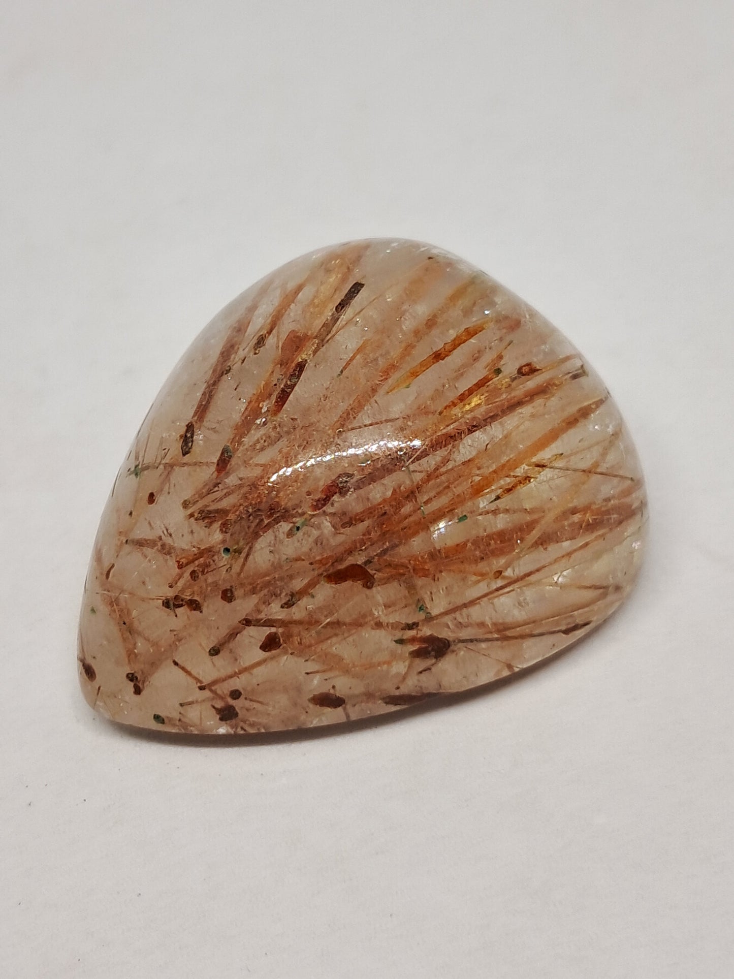 Red Rutile Quartz Cabochon *High Quality* Polished Stone | Copper Rutile | Natural Crystal | Mineral Specimen #PQ7