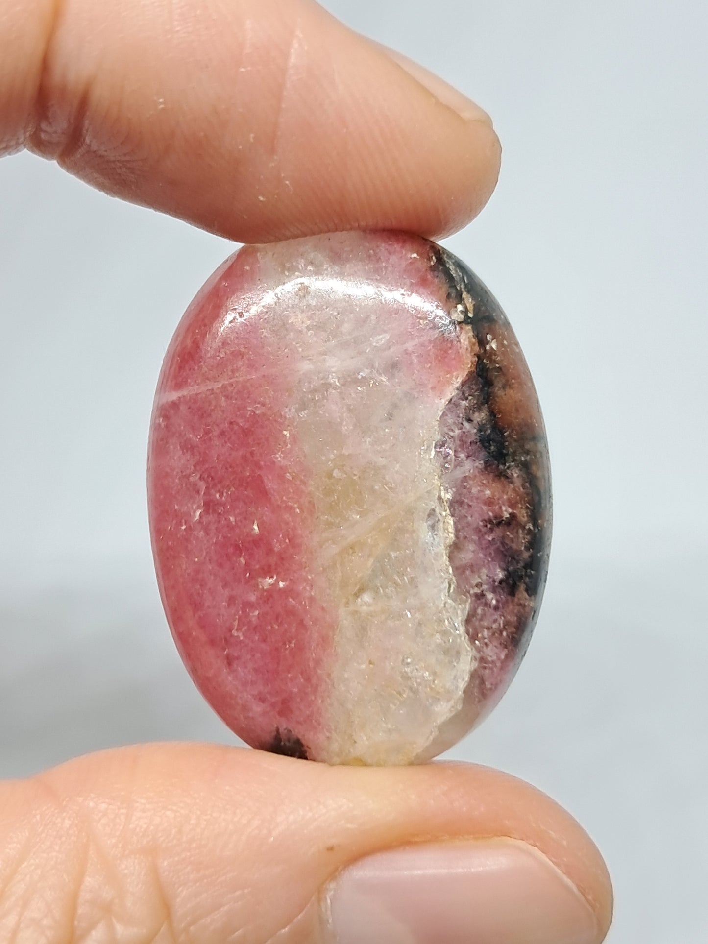 Rhodonite Cabochon | Natural Polished Stone #PQ10