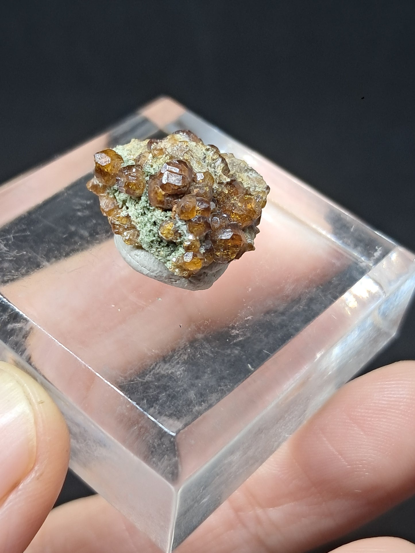 Cúmulo de granate marrón (México) | Cristal en bruto | Ejemplar mineral n.° GR8