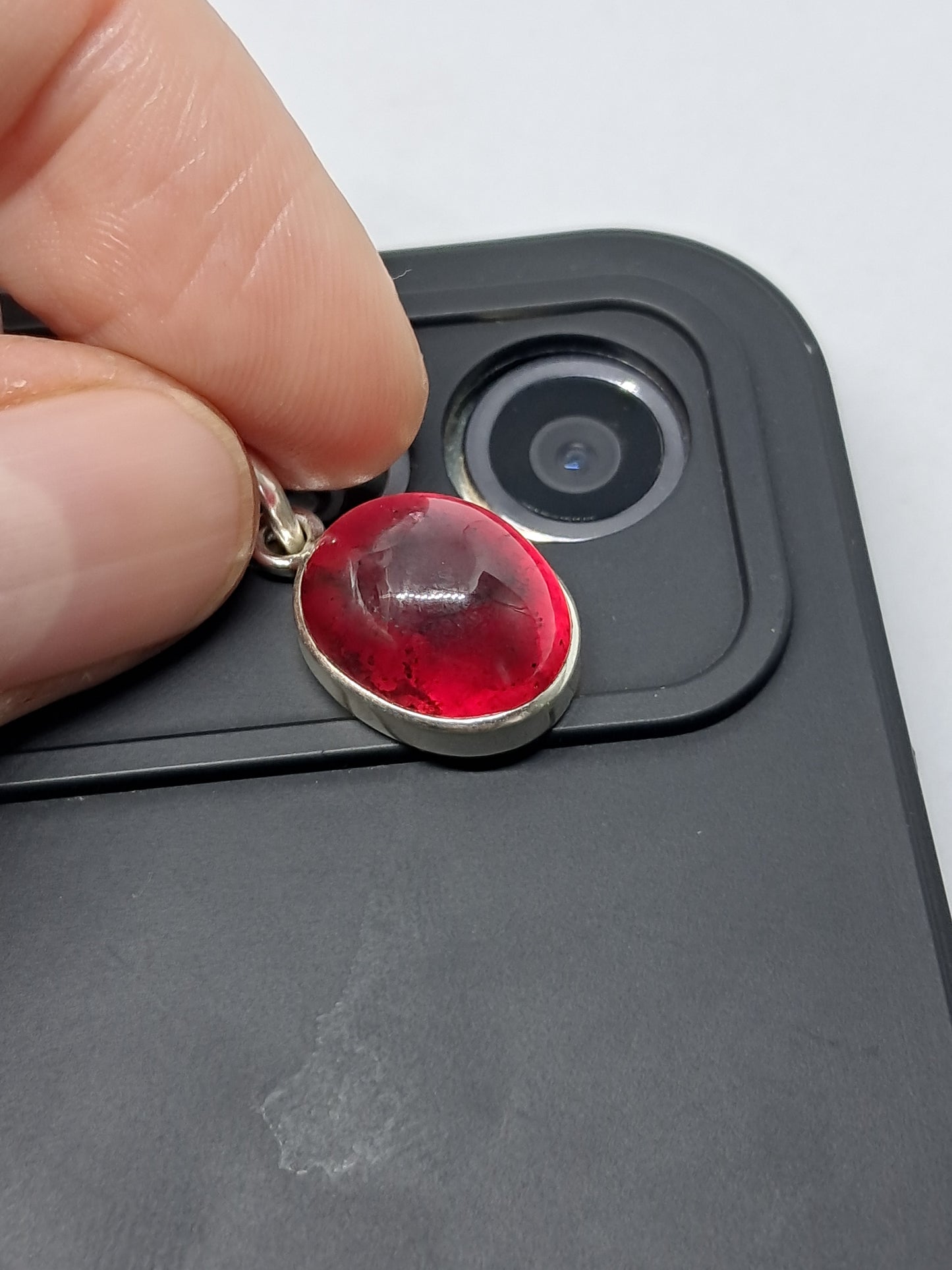 Star Garnet Silver Pendant