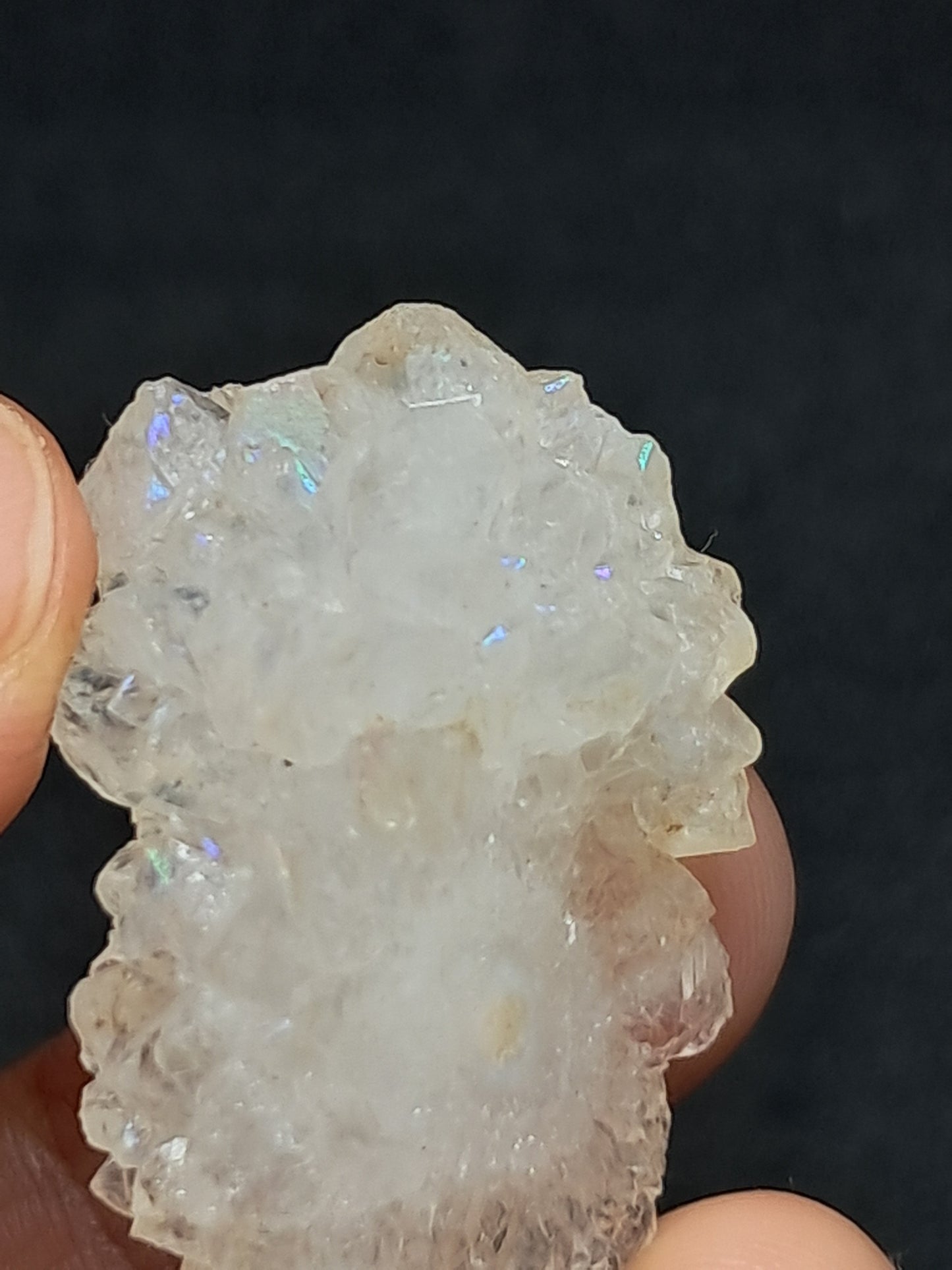 Iris Quartz Stalactite (Anandalite) *high iridiscence* (Non-precious stone) #AQ21