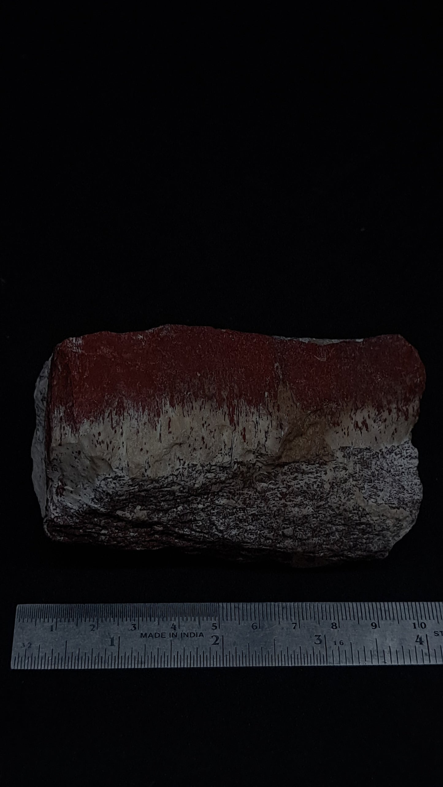 Fluorescent Alunite with Red Iron Oxide | Natural Hydrothermal Alteration Specimen #UC1