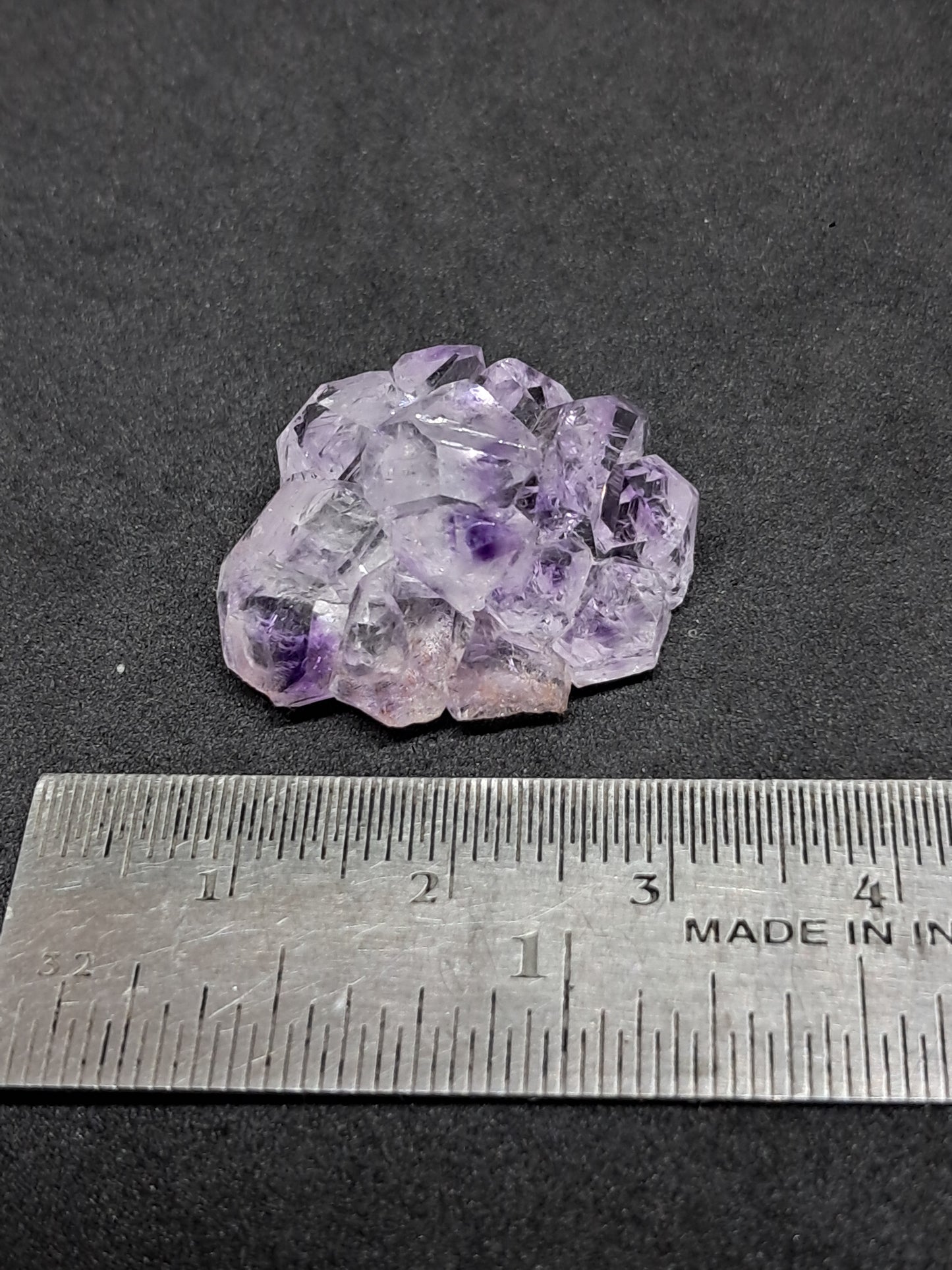 Cúmulo de cetro de amatista Karur (Karur) Cristal de cuarzo brillante | Piedra natural | Ejemplar mineral n.° KA77