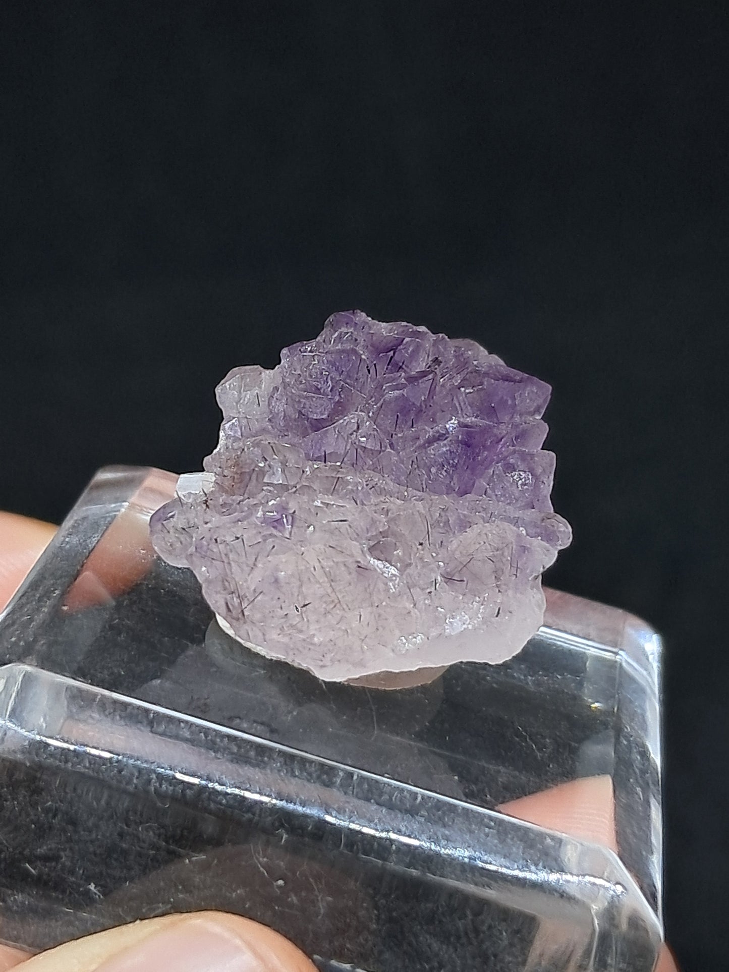 Cúmulo de cetro de amatista Super Seven (Karur) | Cristal en bruto | Piedra natural | Ejemplar mineral n.° KA130