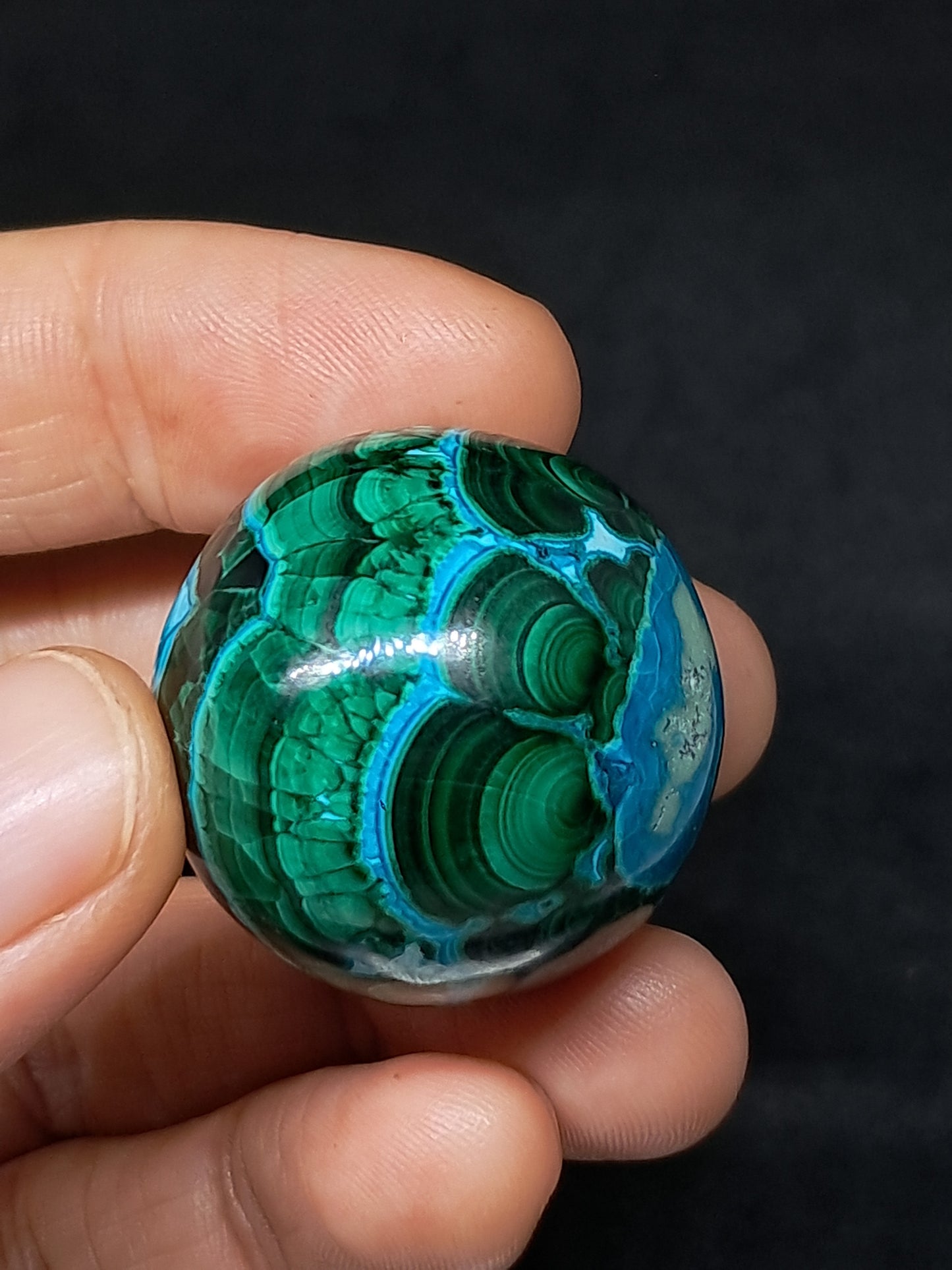 Chrysocolla w/ Malachite Sphere | Good Quality Natural Stone