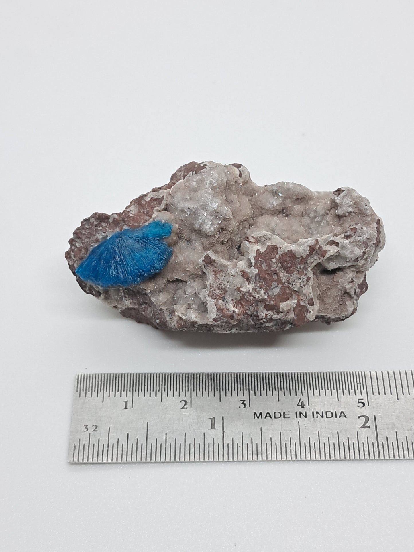 Cavansite and UV Reactive Calcite on Heulandite Matrix (Wagholi) Rough Stone | Natural Crystal | Rare Mineral Specimen #CV30