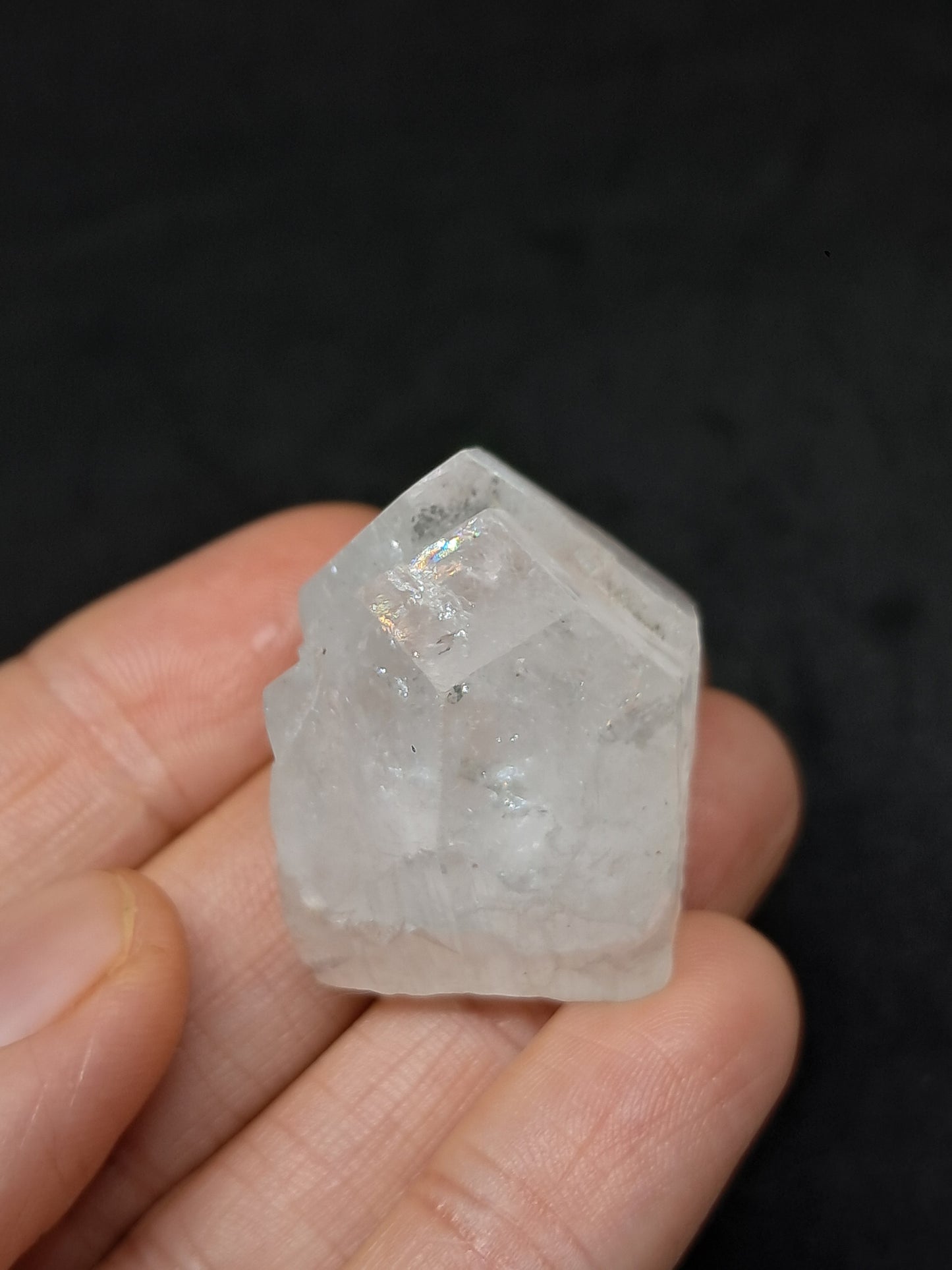 Clear Apophyllite Twinned Crystal (Ajanta) Natural Point | Mineral Specimen #AP57
